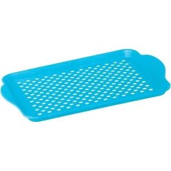 OGGI Rubbergrip Non-Skid Rectangle Serving Tray | Aqua
