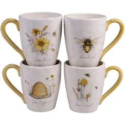 Certified International 16oz Mug (Set Of 4) | Bee Sweet