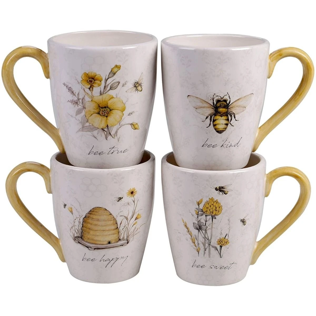 Certified International 16oz Mug (Set Of 4) | Bee Sweet