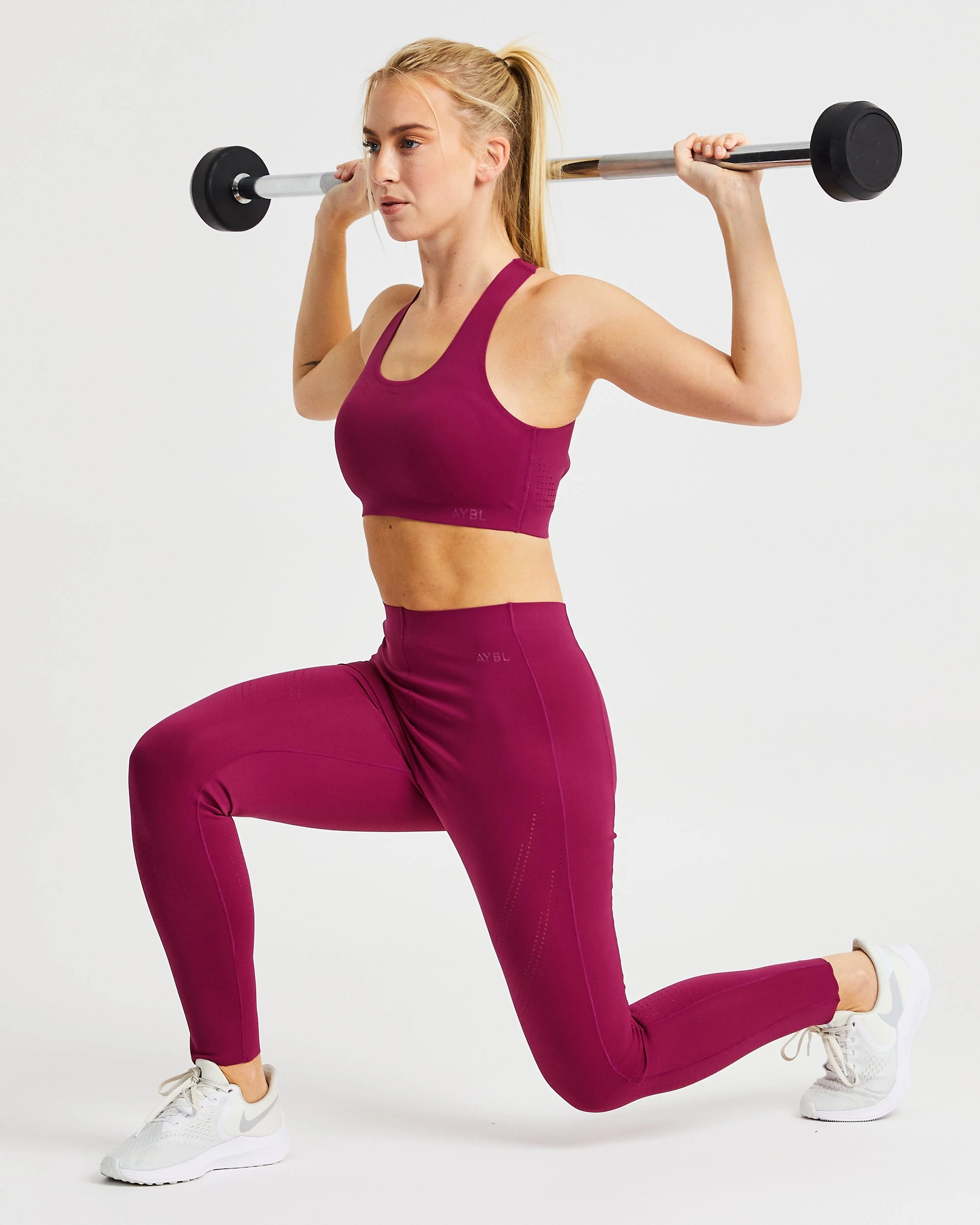 AYBL Fusion Sports Bra - Berry Wine - Image 7