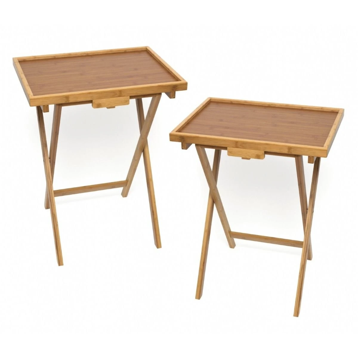 Lipper International Lipped Snack Tables | Bamboo