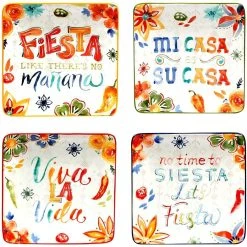 Certified International 6" Canape Plate (Set Of 4) | Sweet & Spicey