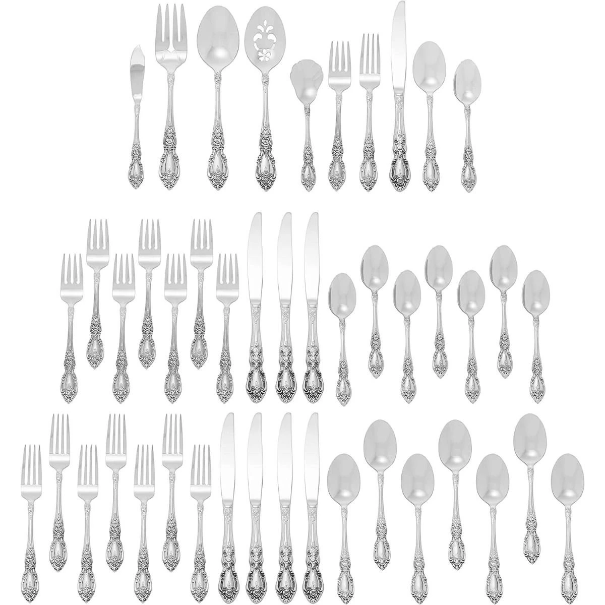 Oneida 18/0 Stainless Steel 45-Piece Flatware Set | Wordsworth - Image 2