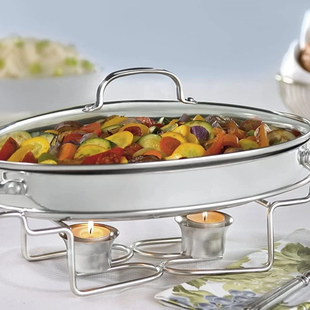 Cuisinart Classic Entertaining Stainless Steel Oval Buffet Server | 13.5" - Image 4