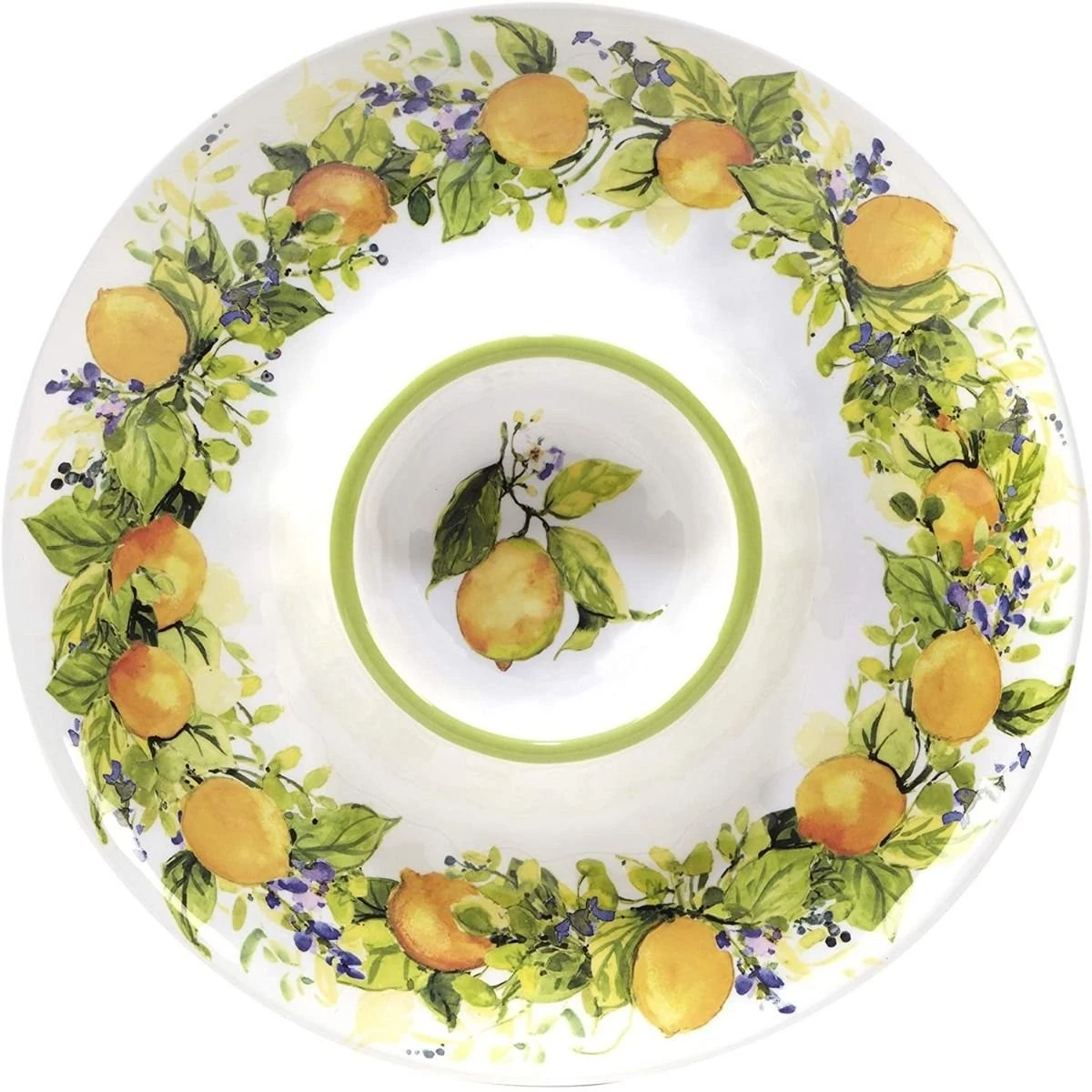 Certified International 3-Piece Melamine Hostess Set | Lemon Zest - Image 2
