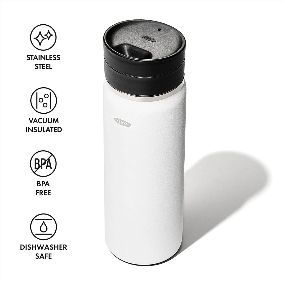 OXO Good Grips 16oz Thermal Mug Water Bottle | Quartz - Image 2