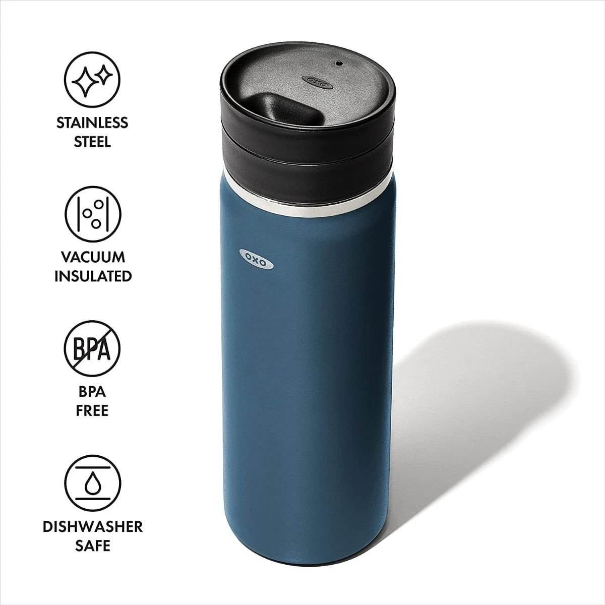OXO Good Grips 20oz Thermal Mug Water Bottle | Dark Cobalt - Image 5