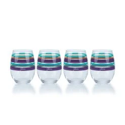 Fiesta® 15oz Stemless Glassware (Set Of 4) | Desert Stripes