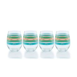 Fiesta® 15oz Stemless Glassware (Set Of 4) | Rainbow Radiance