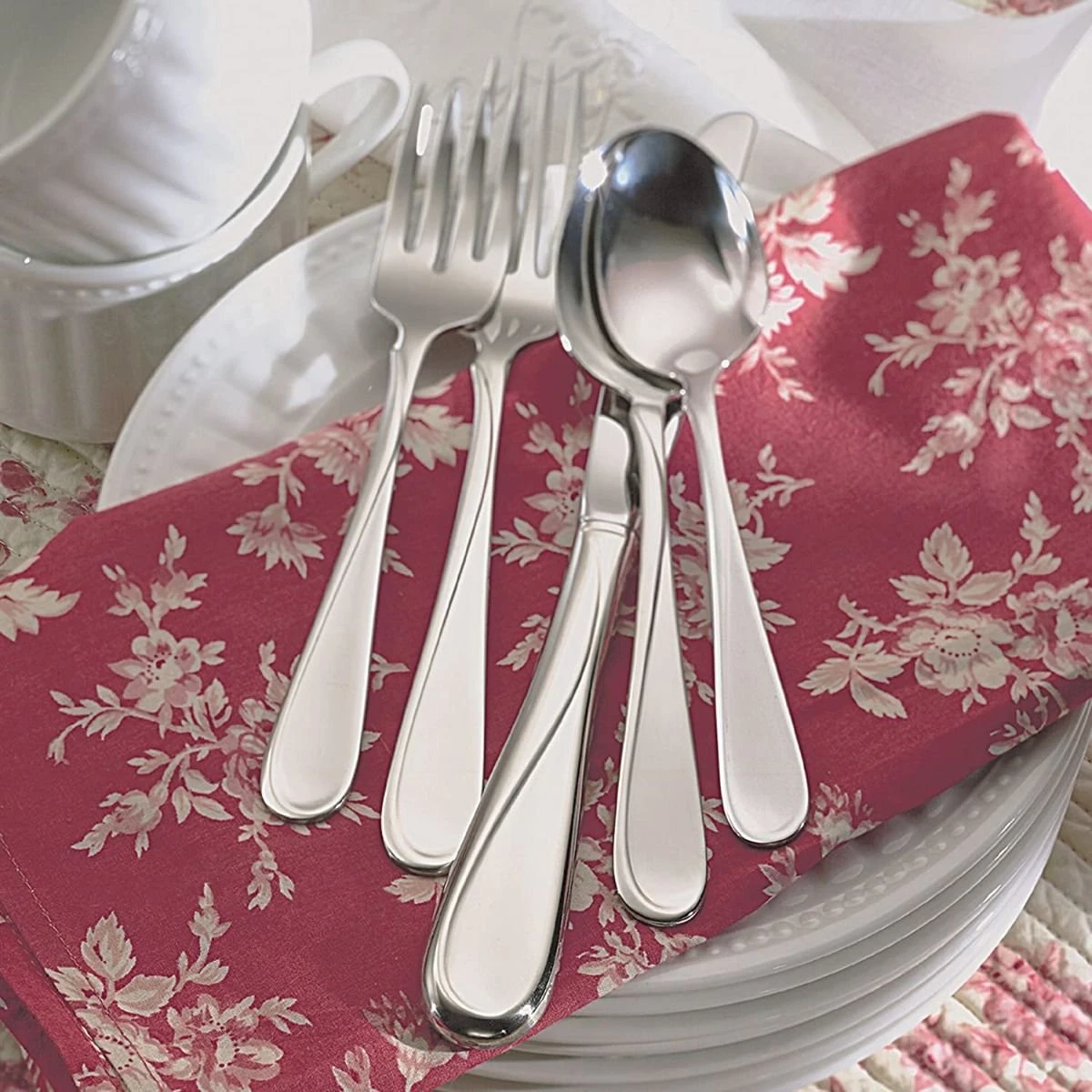 Oneida 18/0 Stainless Steel 20-Piece Flatware Set | Flight - Image 4