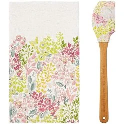 C.R Gibson (One Coast) C.R. Gibson Kitchen Dish Towel + Spatula Gift Set | Watercolor Garden