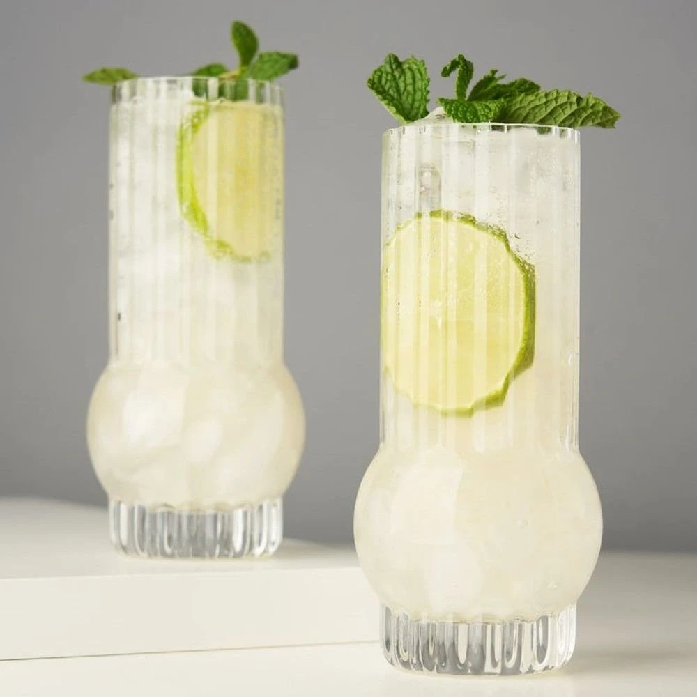 Viski® Deco Crystal Highball Glasses - Image 2