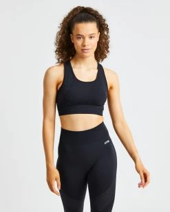 AYBL Ignite Seamless Sports Bra - Midnight Black