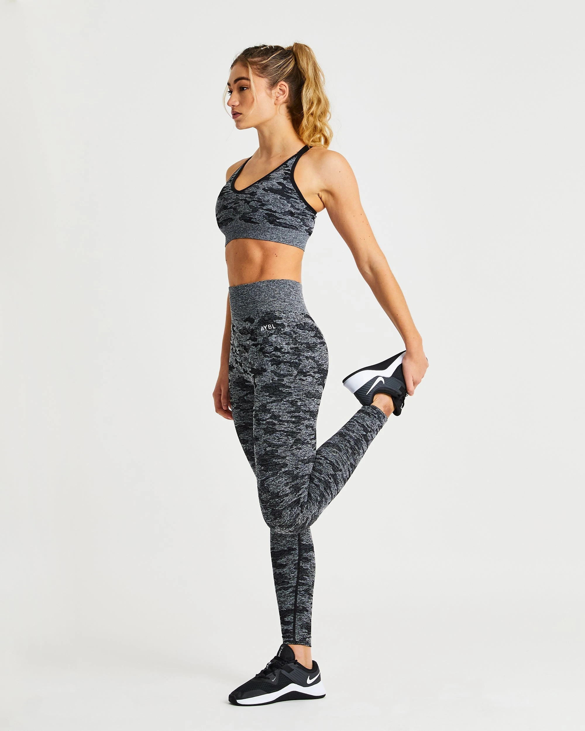 AYBL Evolve Camo Seamless Sports Bra - Black - Image 5