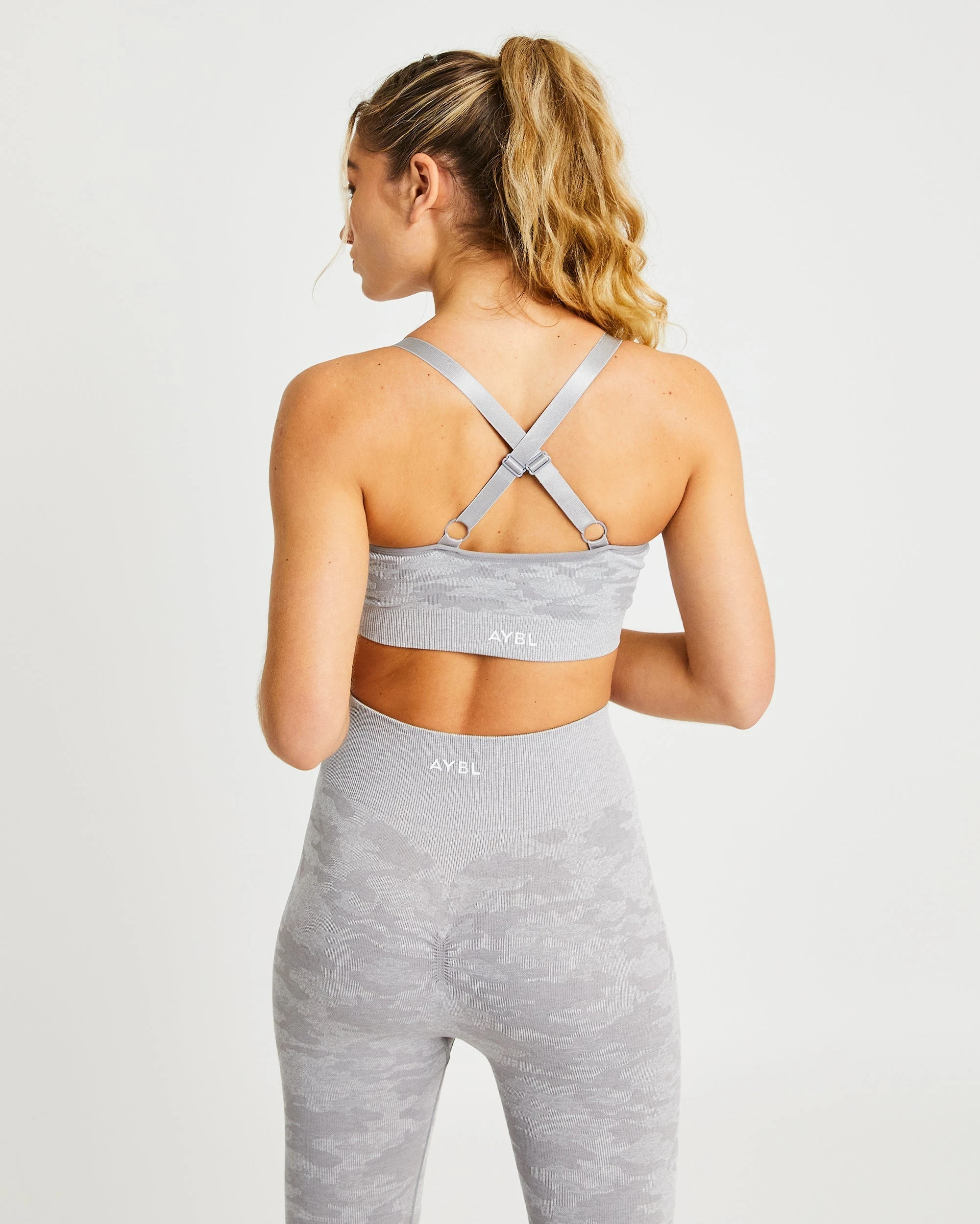 AYBL Evolve Camo Seamless Sports Bra - Grey - Image 2