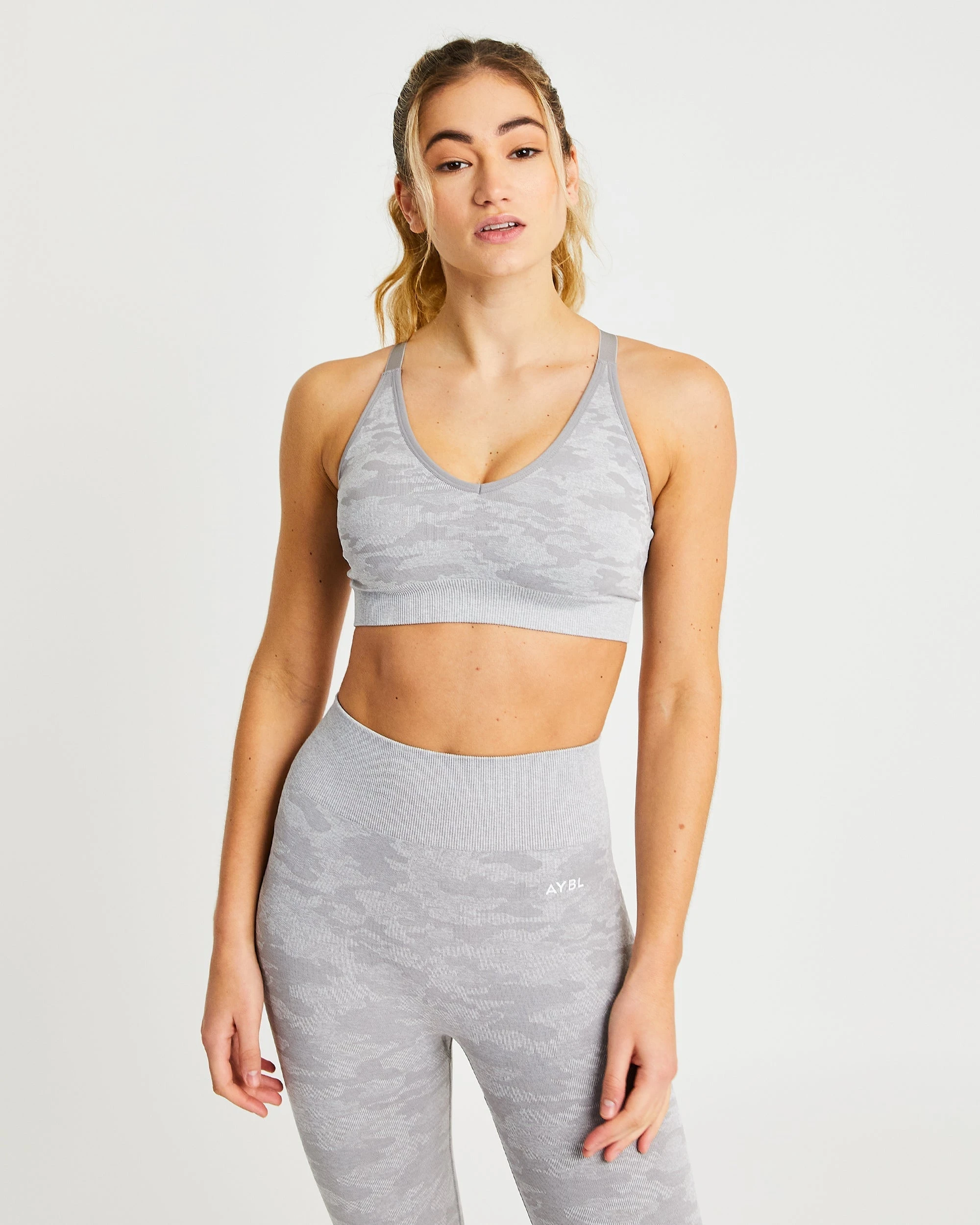 AYBL Evolve Camo Seamless Sports Bra - Grey