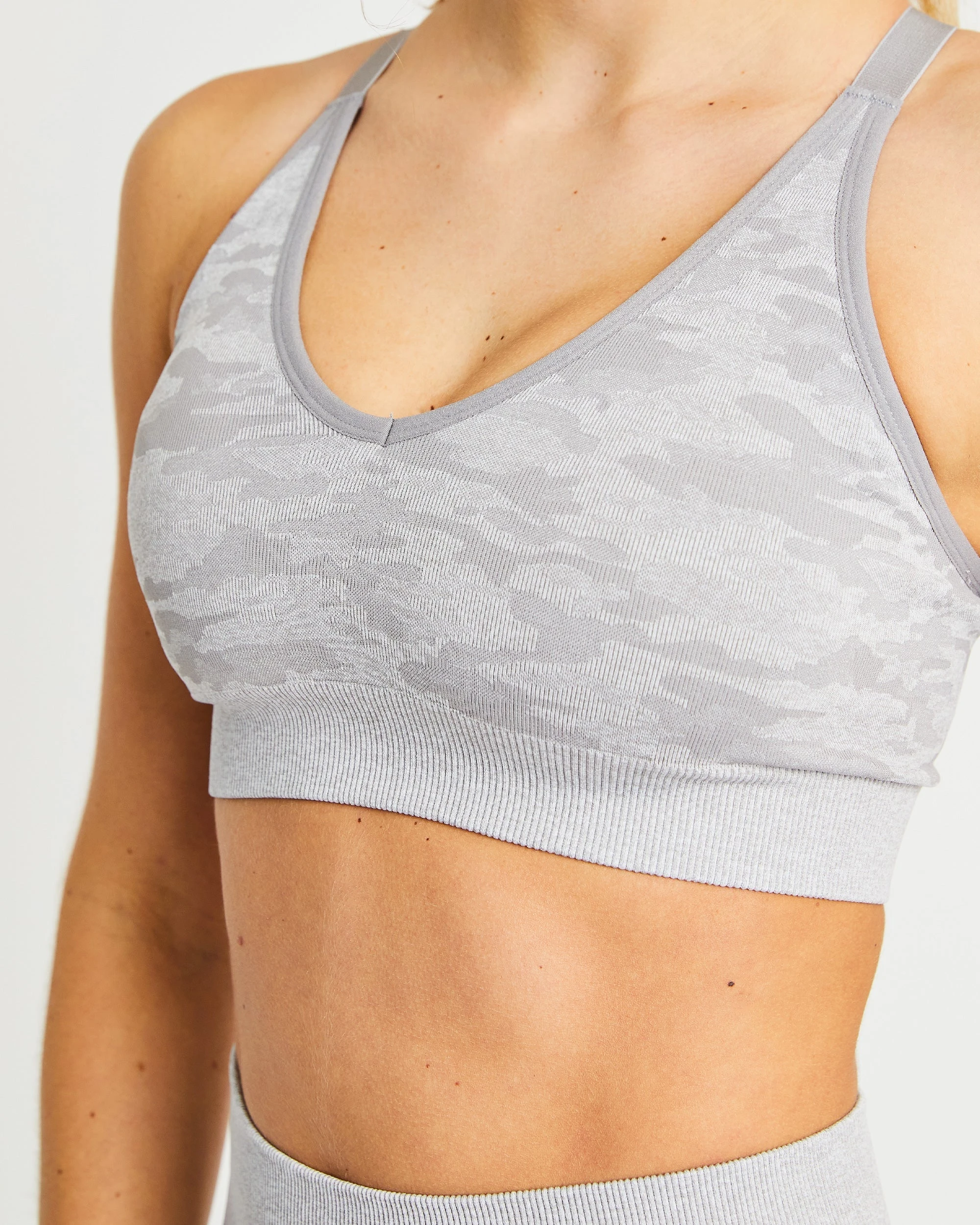 AYBL Evolve Camo Seamless Sports Bra - Grey - Image 6