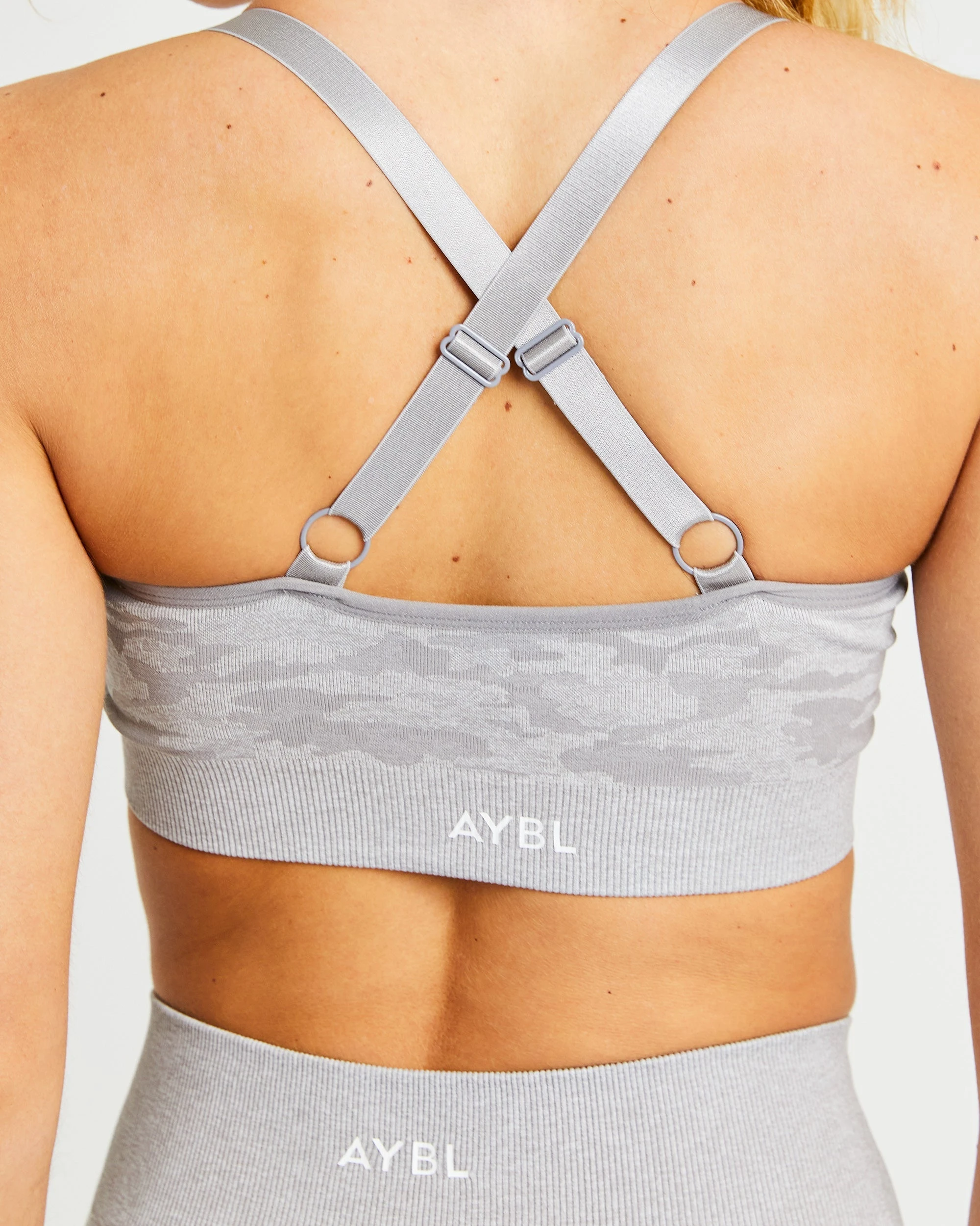 AYBL Evolve Camo Seamless Sports Bra - Grey - Image 7
