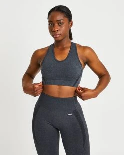 AYBL Balance V2 Seamless Sports Bra - Speckle Black