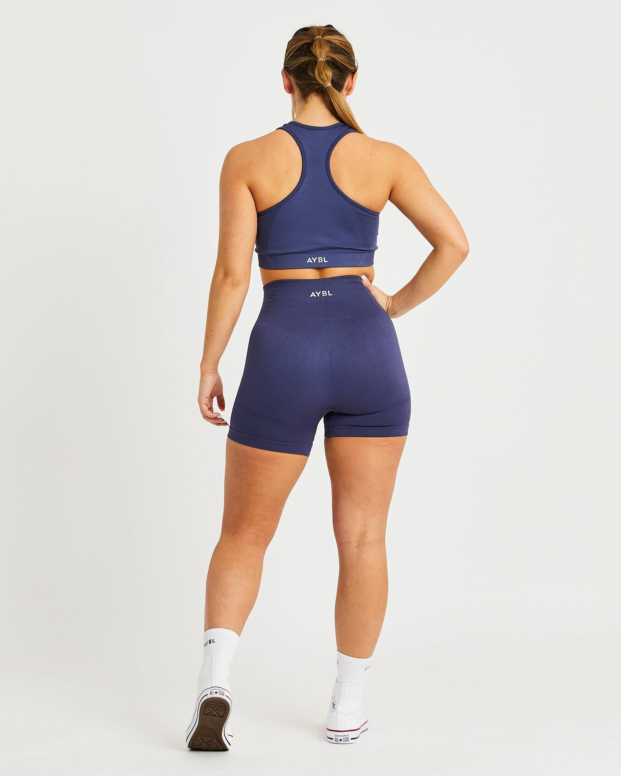 AYBL Balance V2 Seamless Sports Bra - Navy Blue - Image 6