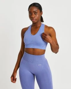 AYBL Balance V2 Seamless Sports Bra - Steel Blue