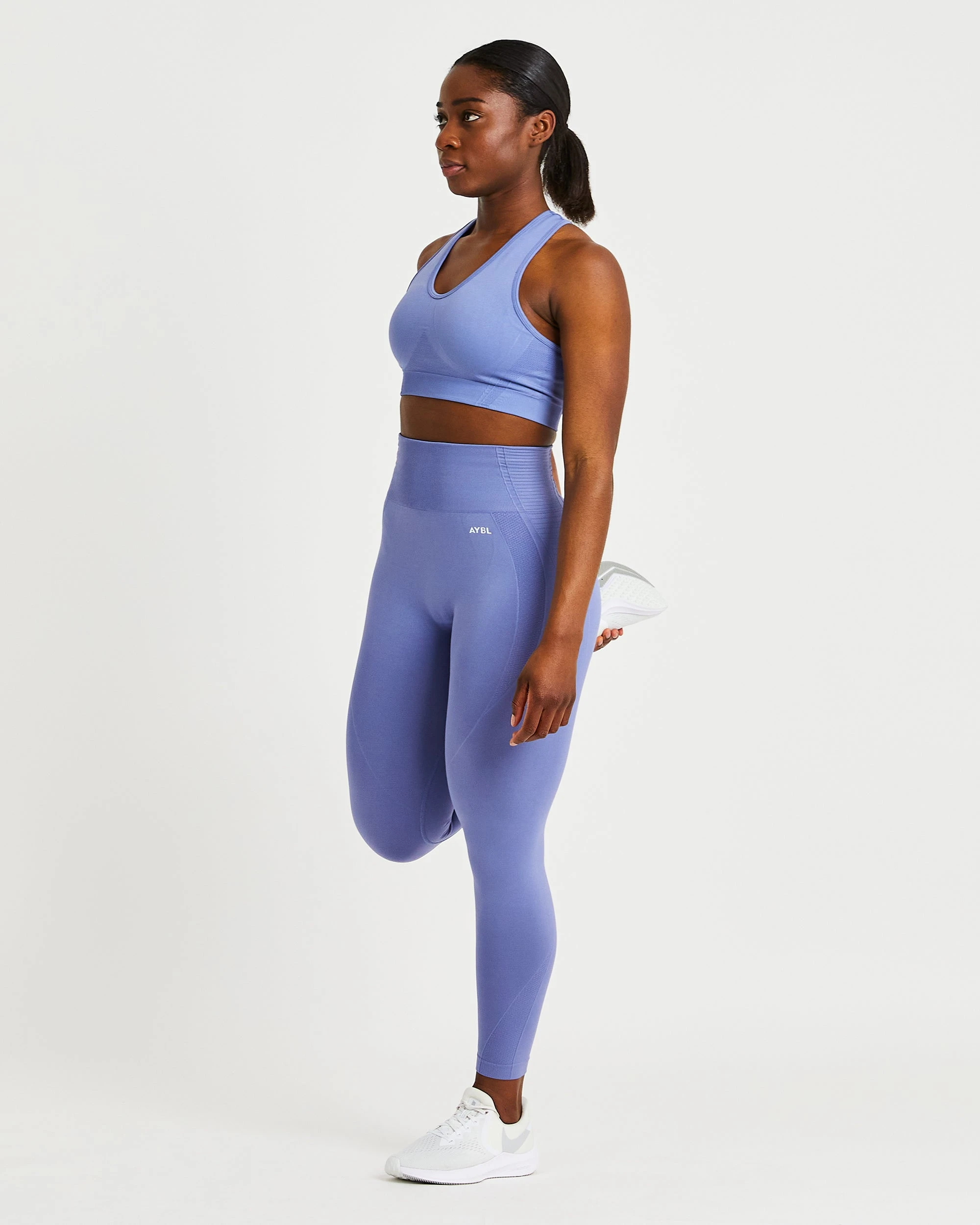 AYBL Balance V2 Seamless Sports Bra - Steel Blue - Image 4