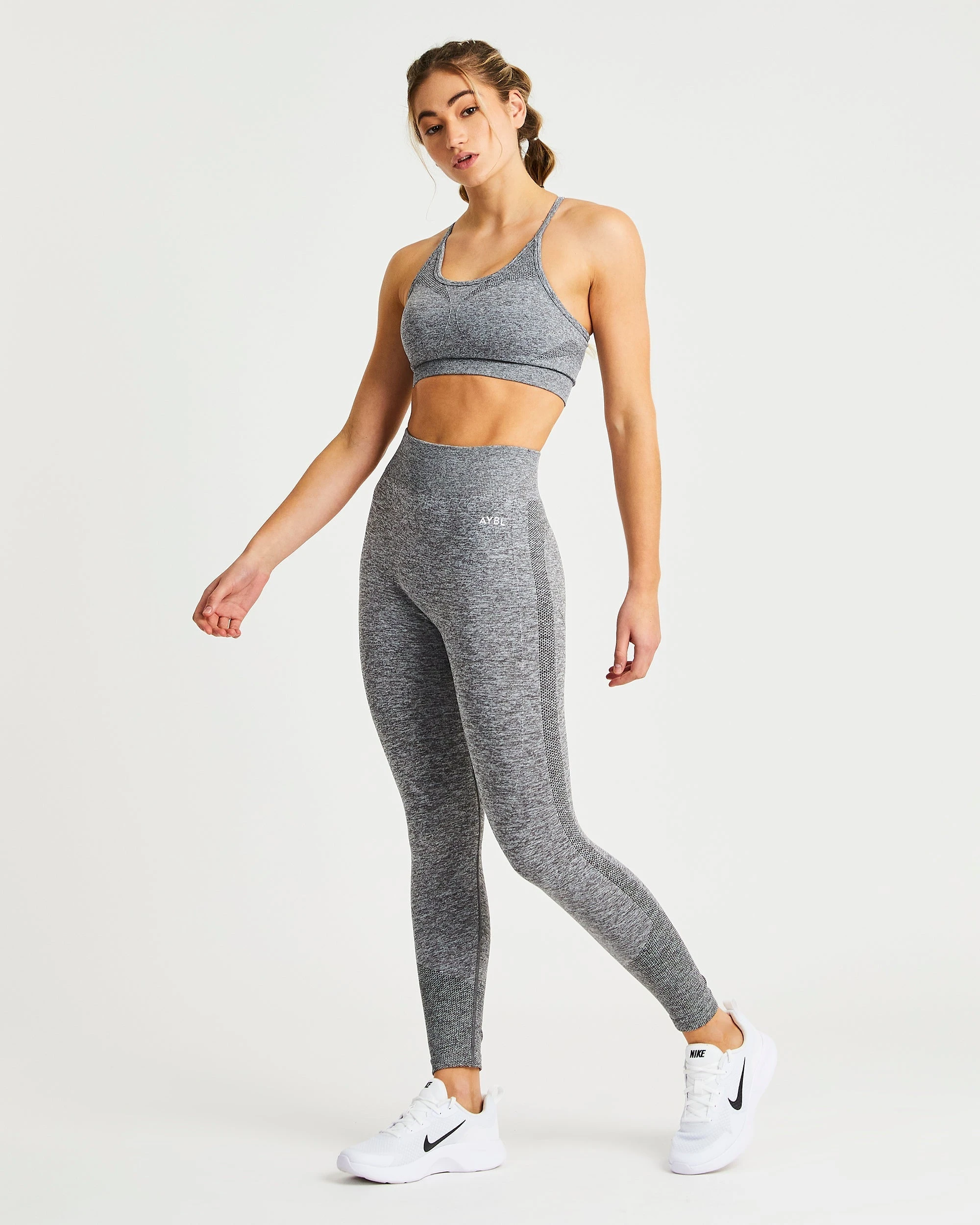 AYBL Motion Seamless Sports Bra - Grey Marl - Image 3