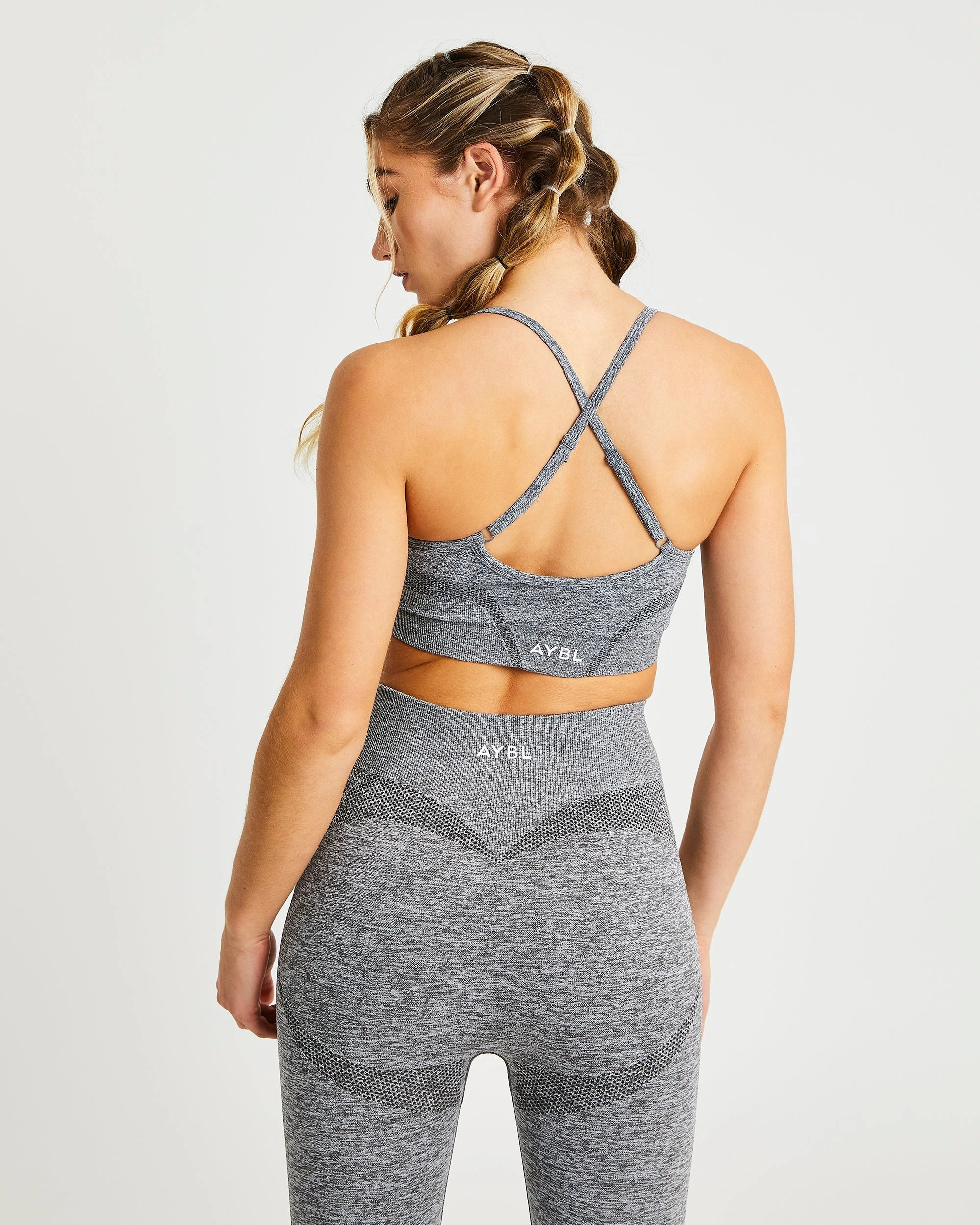 AYBL Motion Seamless Sports Bra - Grey Marl - Image 2