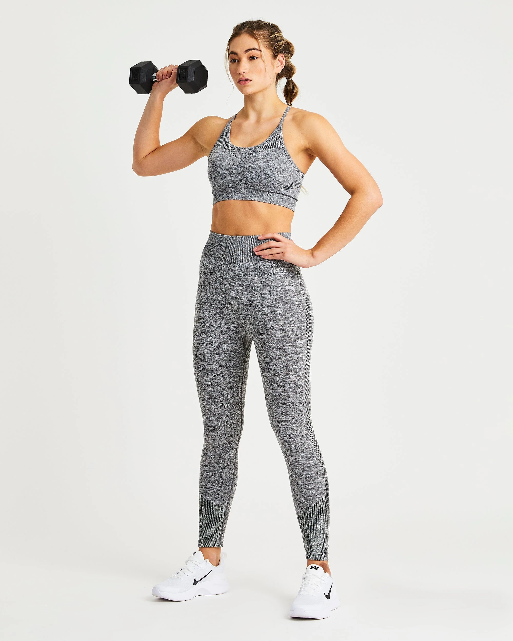 AYBL Motion Seamless Sports Bra - Grey Marl - Image 5