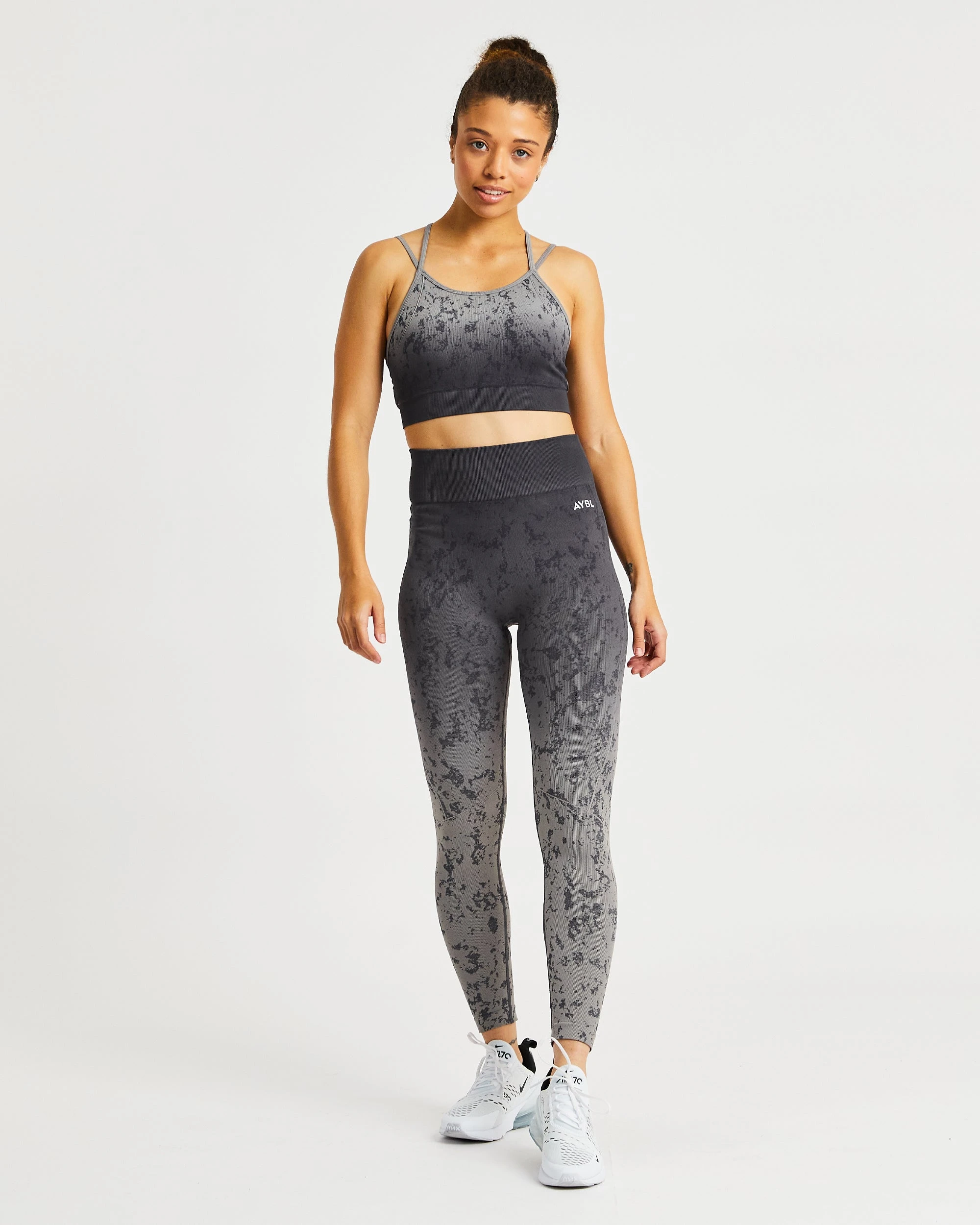 AYBL Flare Seamless Sports Bra - Grey - Image 3