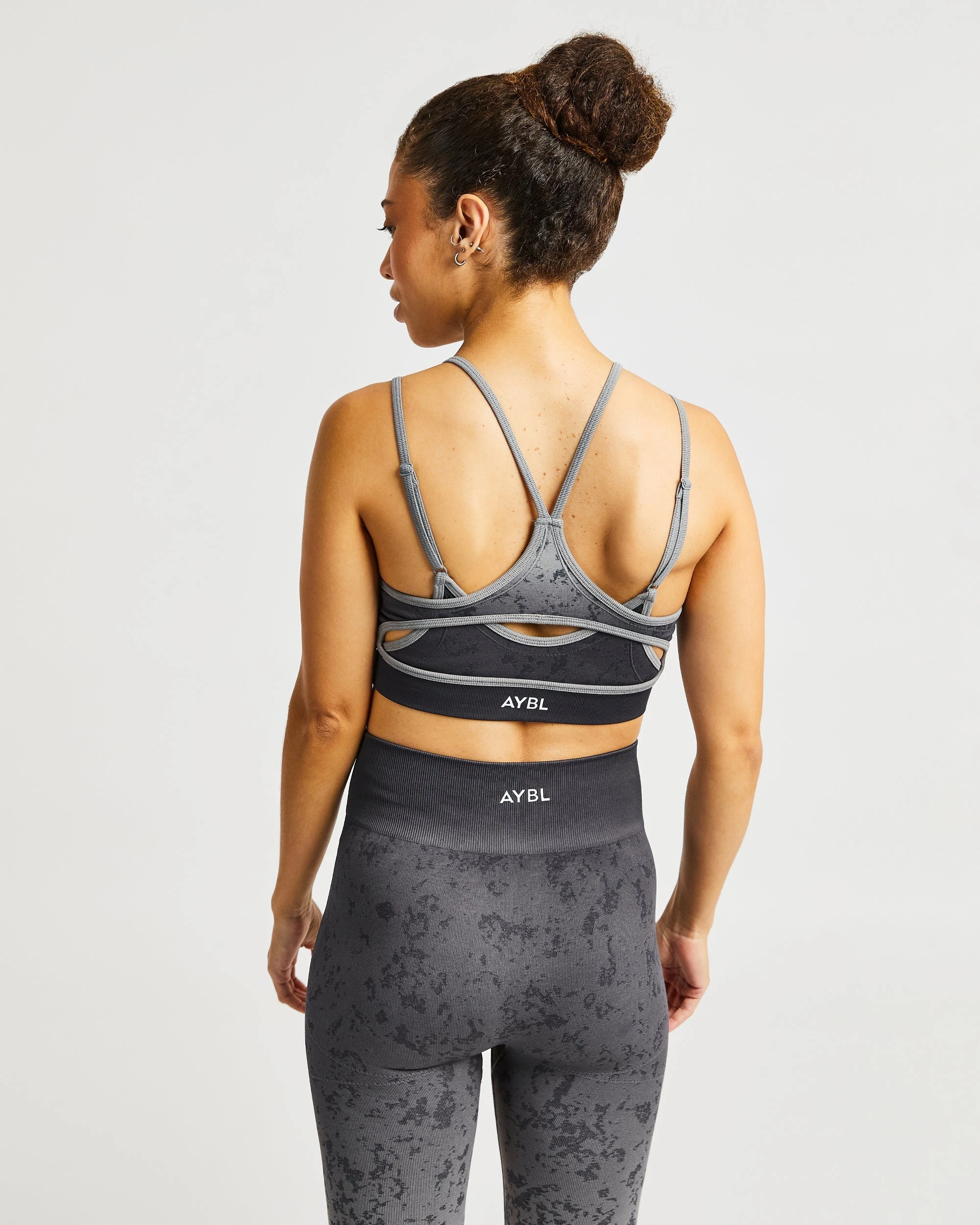 AYBL Flare Seamless Sports Bra - Grey - Image 2