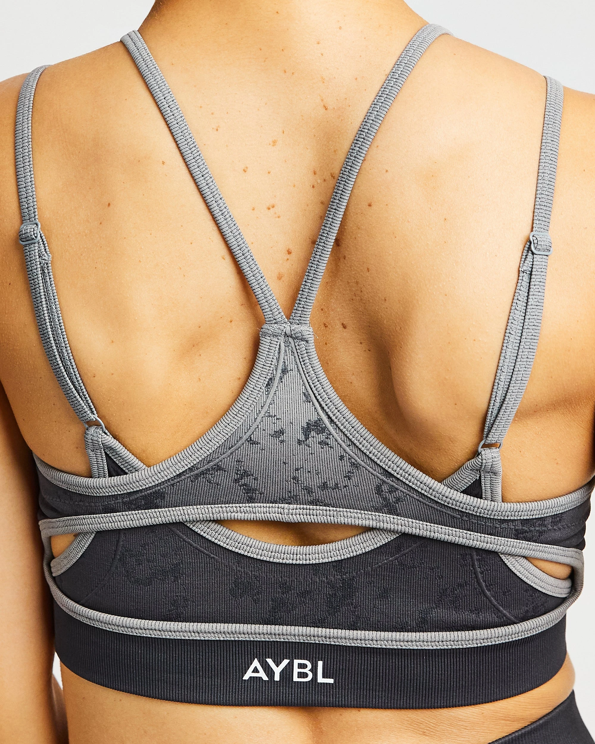 AYBL Flare Seamless Sports Bra - Grey - Image 6