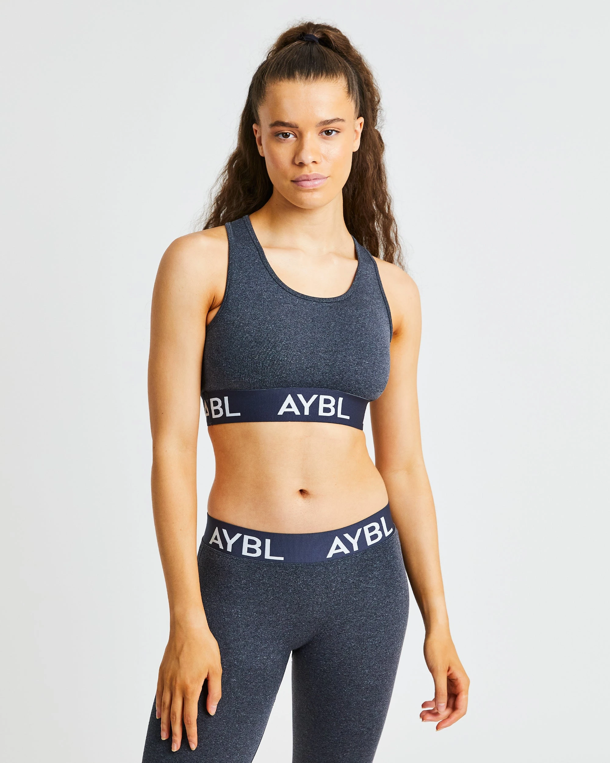 AYBL Staple Seamless Sports Bra - Speckle Black