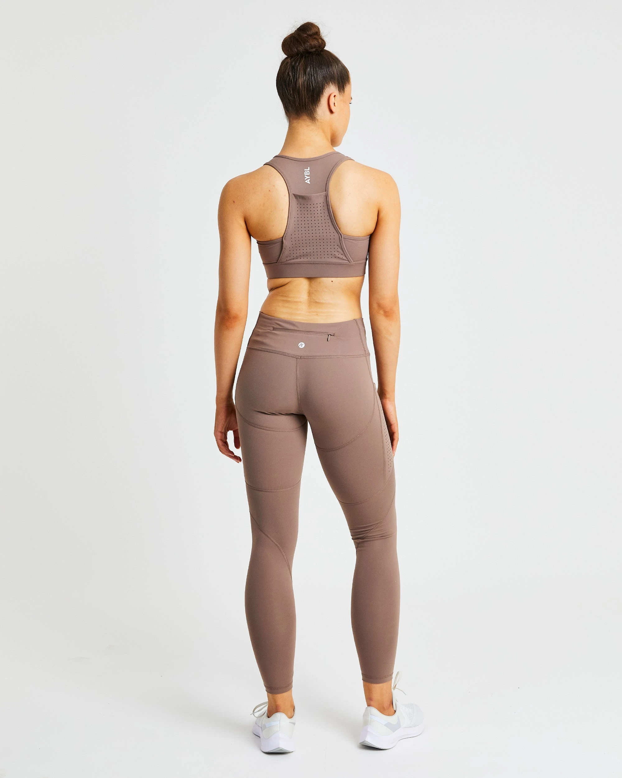 AYBL Pace Sports Bra - Taupe Brown - Image 4