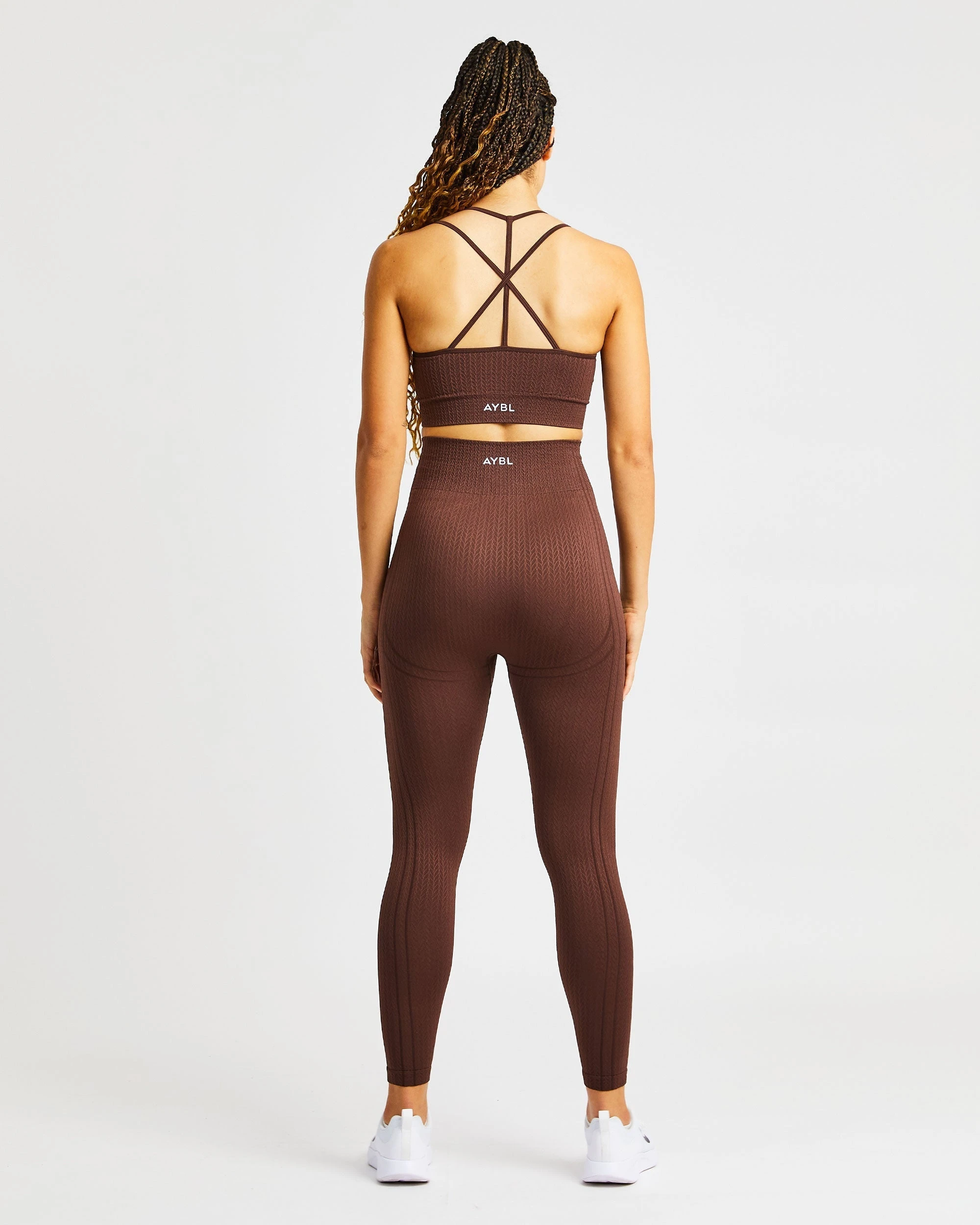 AYBL Luxe Seamless Sports Bra - Brown - Image 4