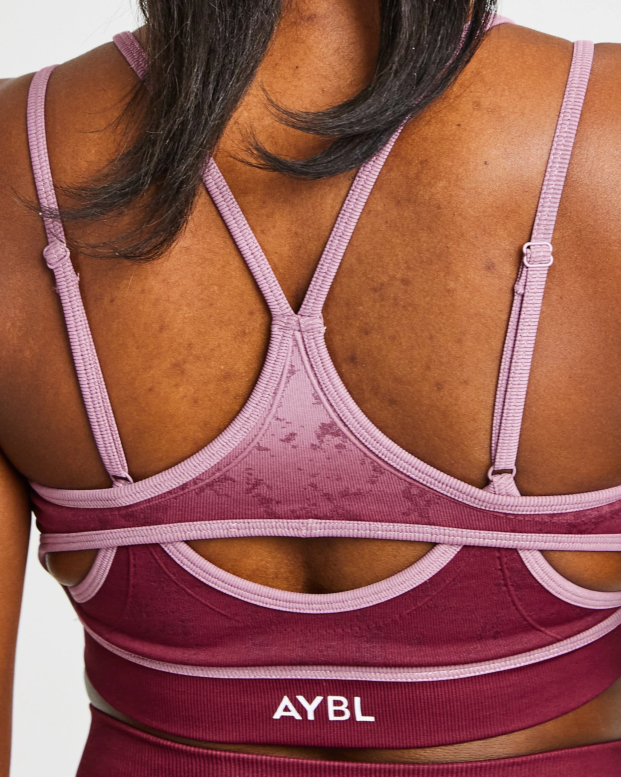AYBL Flare Seamless Sports Bra - Plum - Image 6