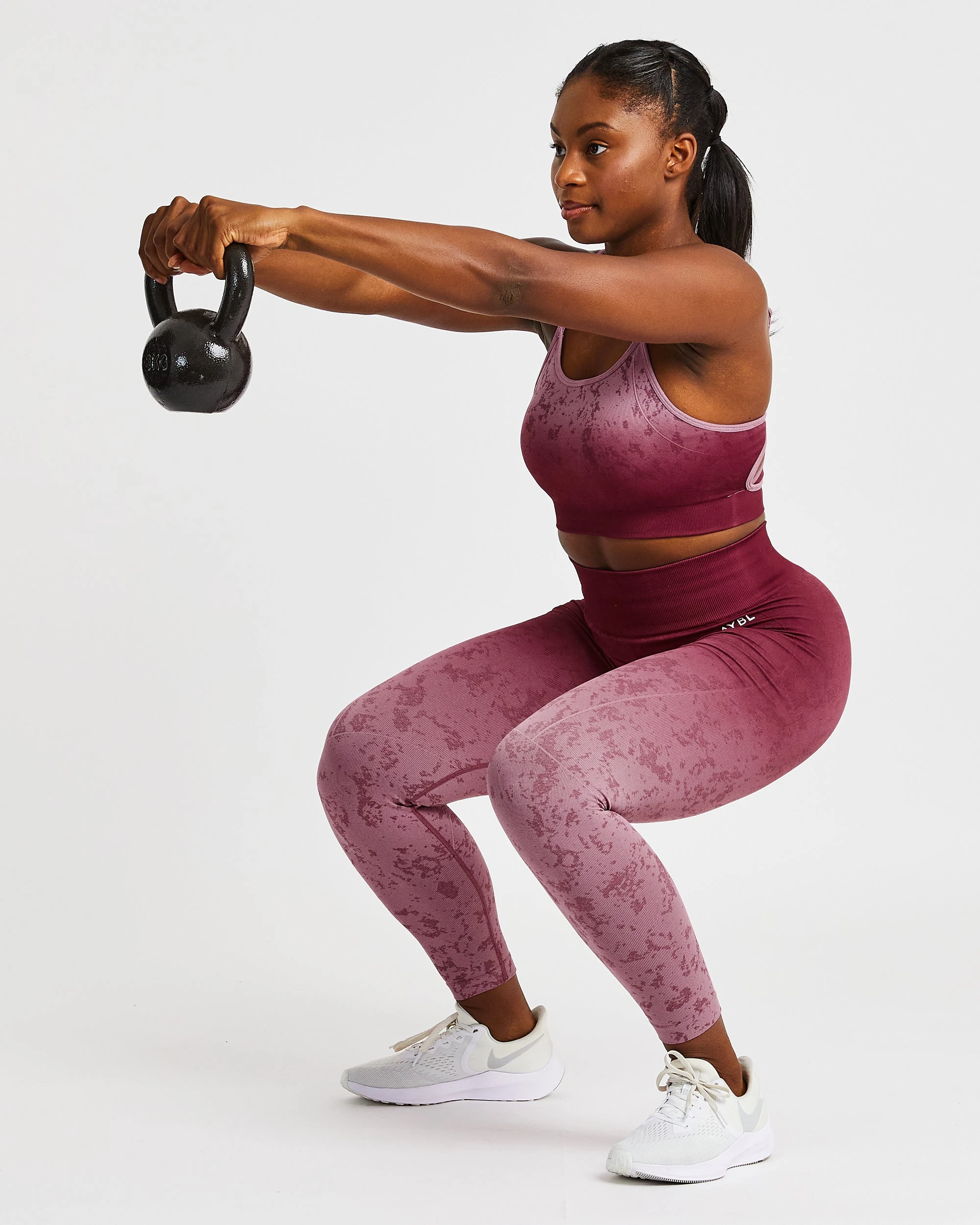 AYBL Flare Seamless Sports Bra - Plum - Image 7