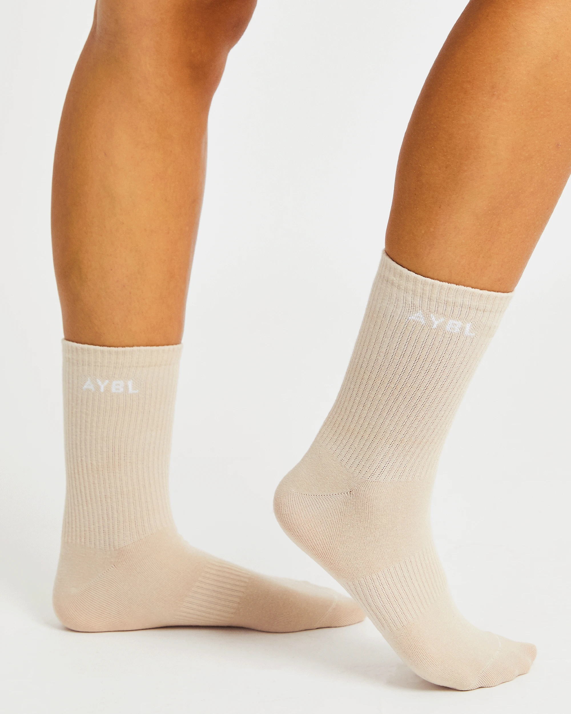 AYBL Everyday Crew Socks (3 Pack) - Nude