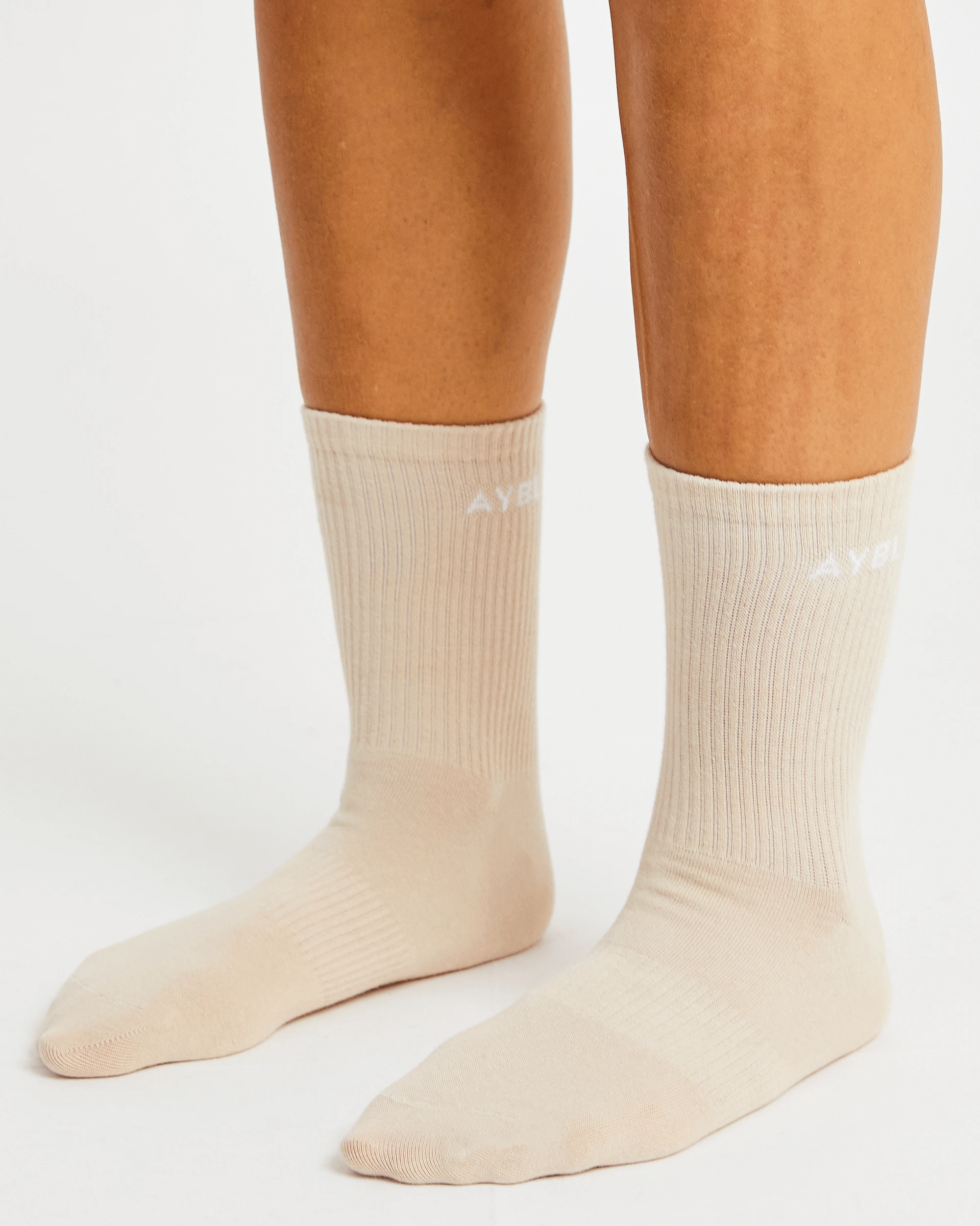 AYBL Everyday Crew Socks (3 Pack) - Nude - Image 4