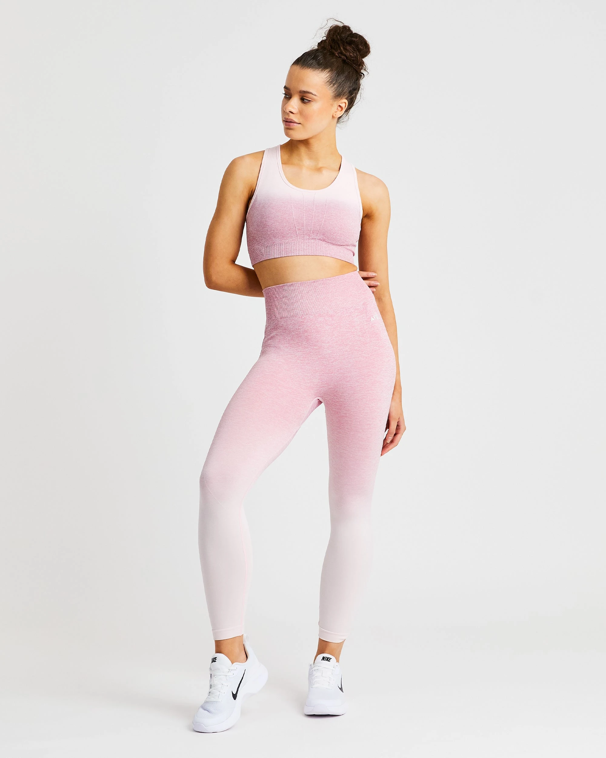 AYBL Pulse Ombré Seamless Sports Bra - Pink - Image 3