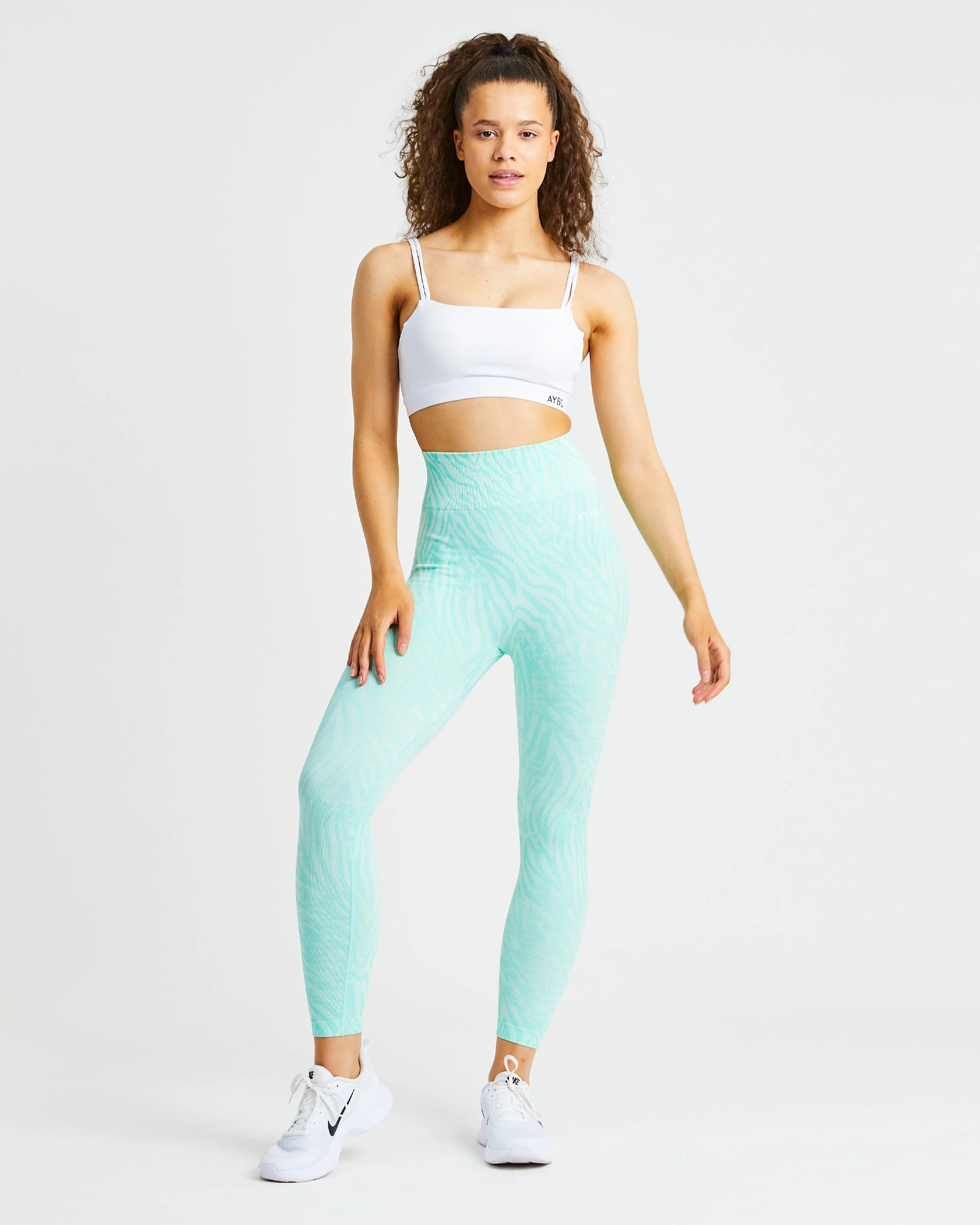 AYBL Essential Bandeau Sports Bra - White - Image 3