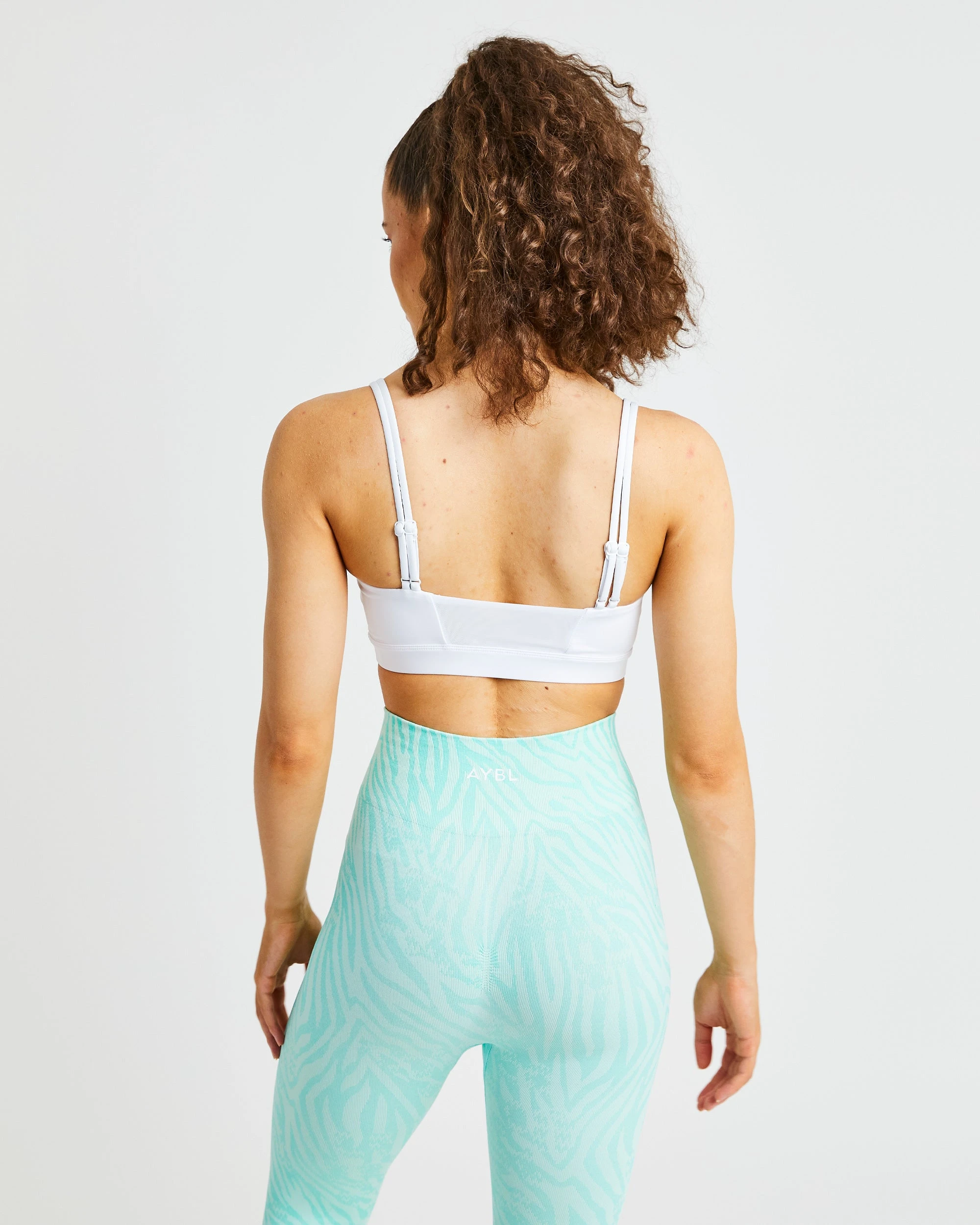 AYBL Essential Bandeau Sports Bra - White - Image 2