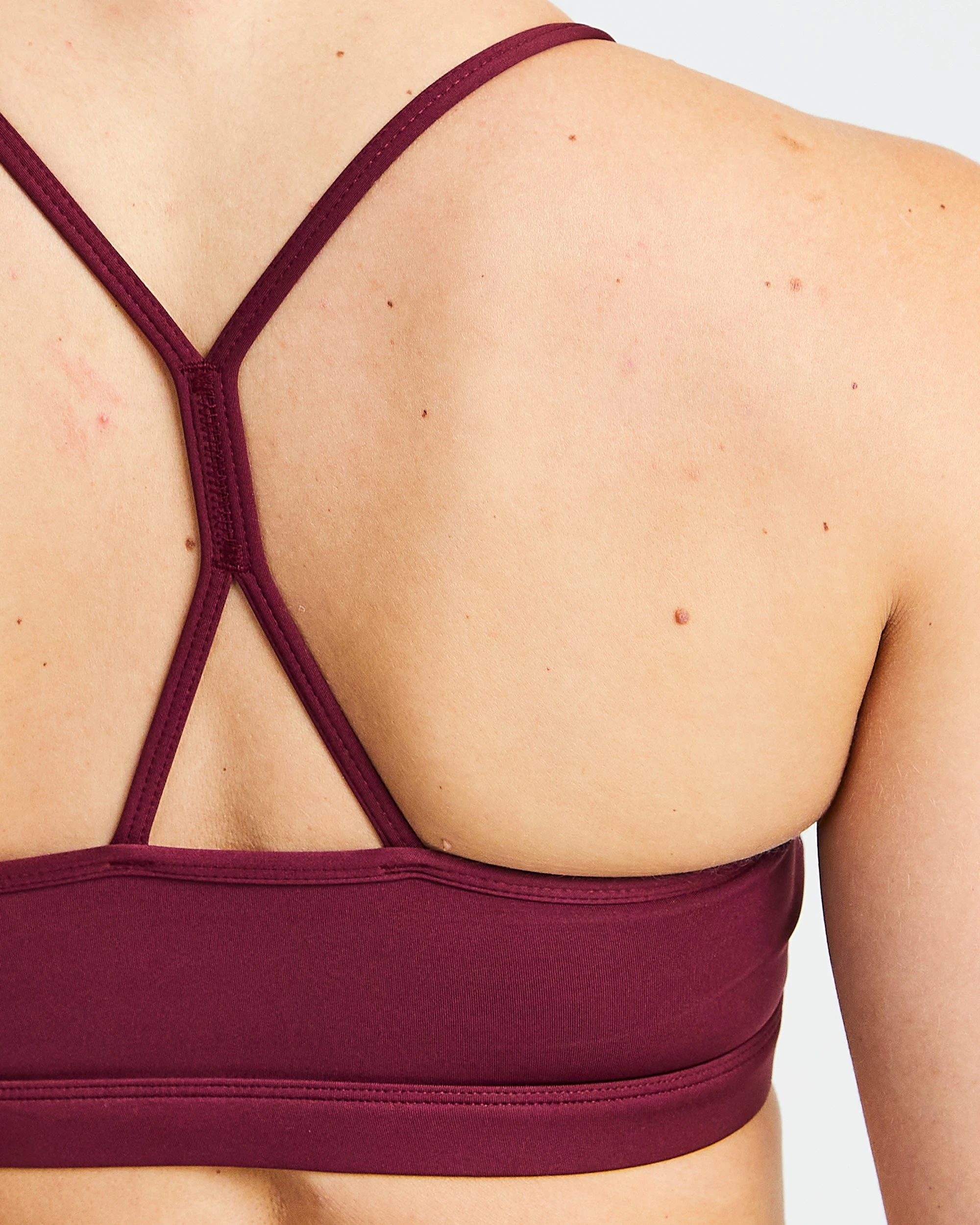 AYBL Essential Ruched Sports Bra - Burgundy - Image 6