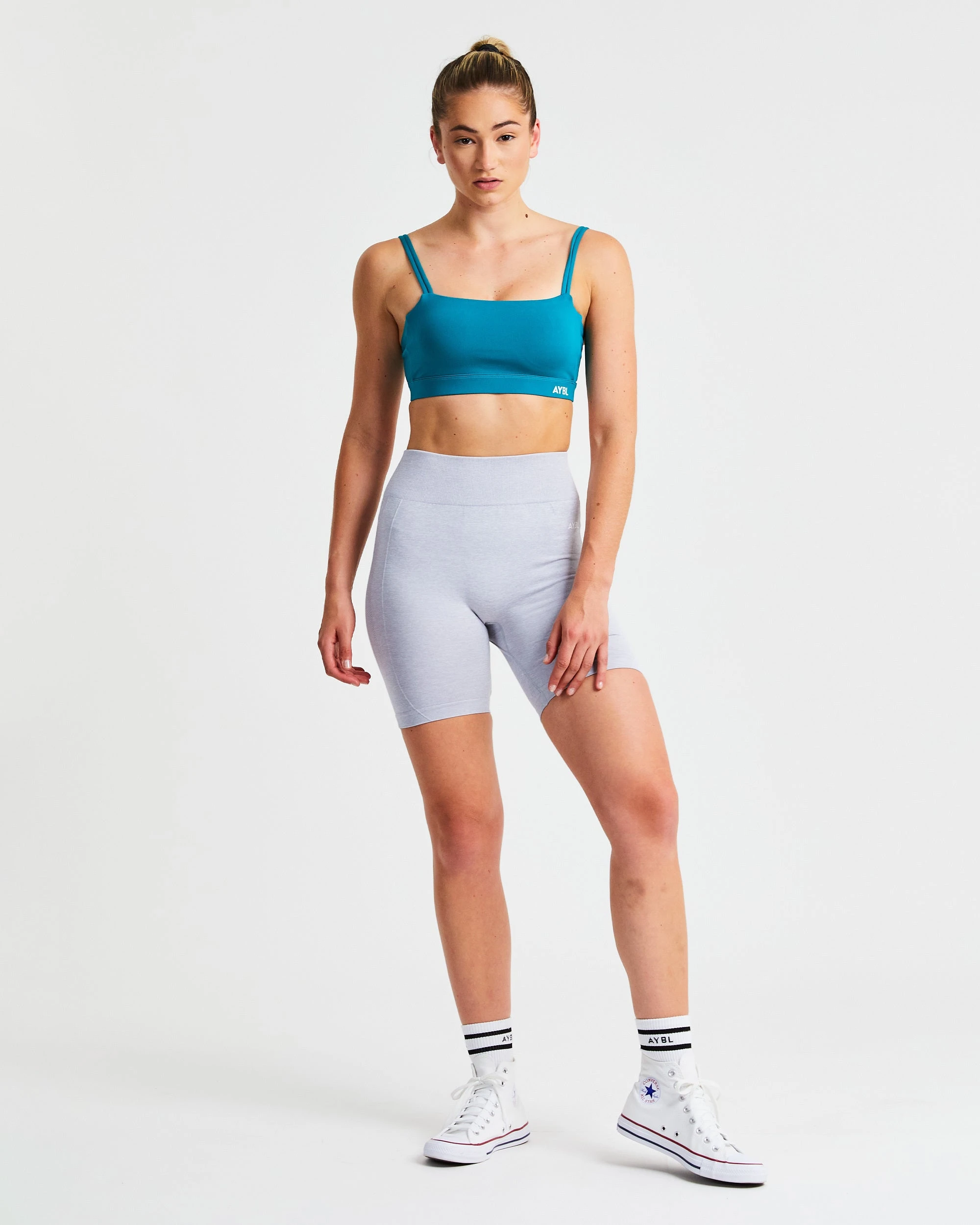AYBL Essential Bandeau Sports Bra - Teal - Image 3