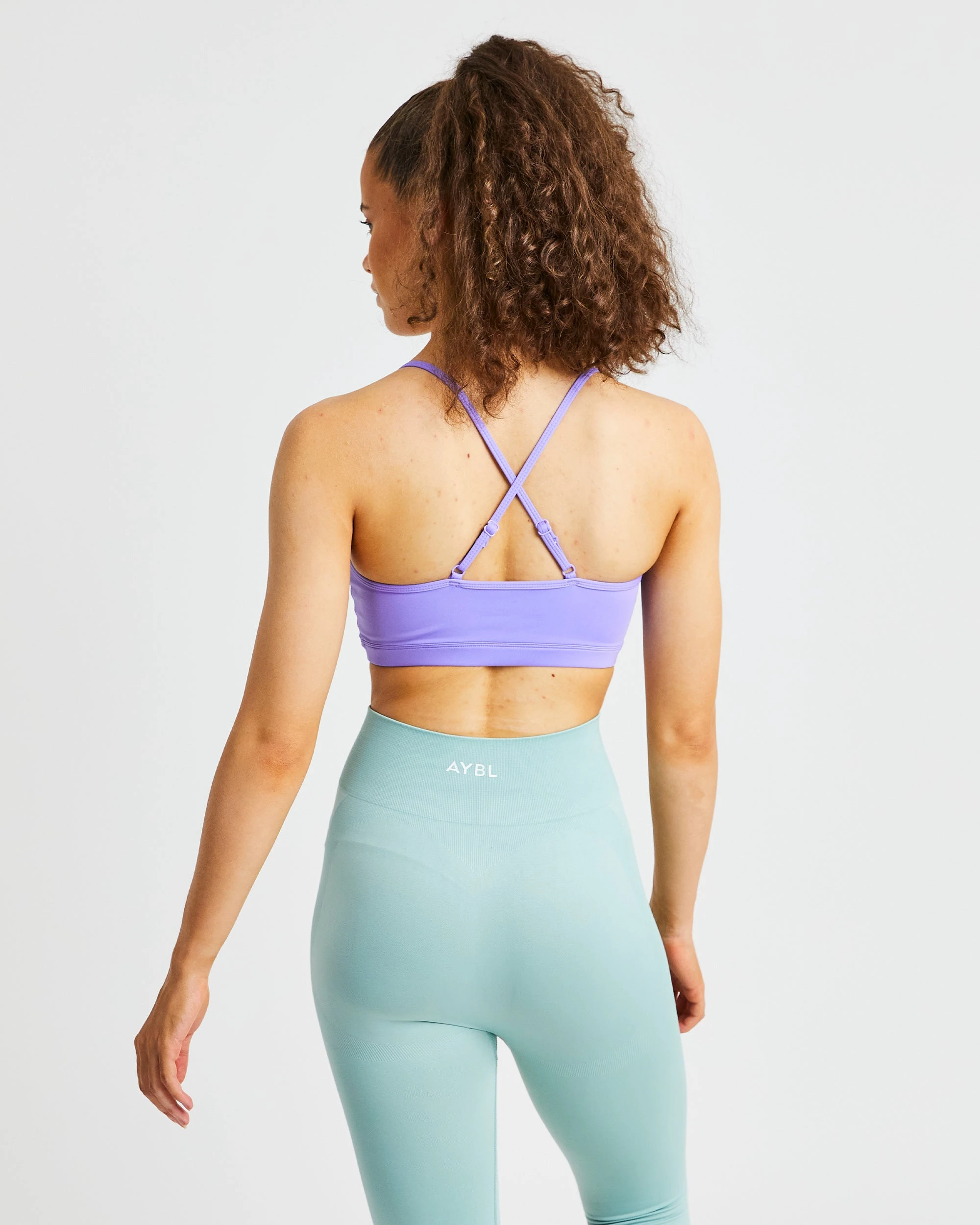 AYBL Essential V Neck Sports Bra - Purple - Image 2