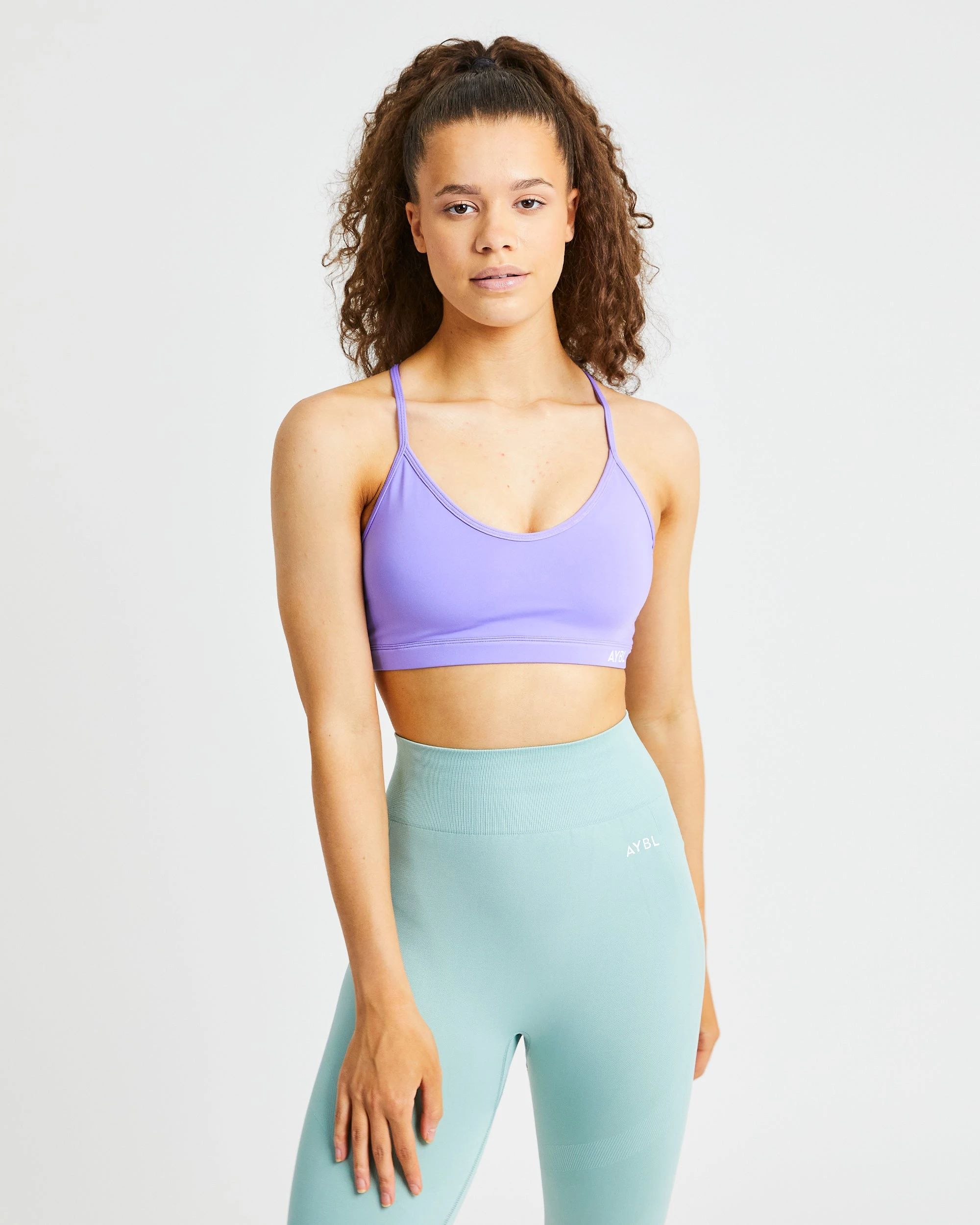AYBL Essential V Neck Sports Bra - Purple