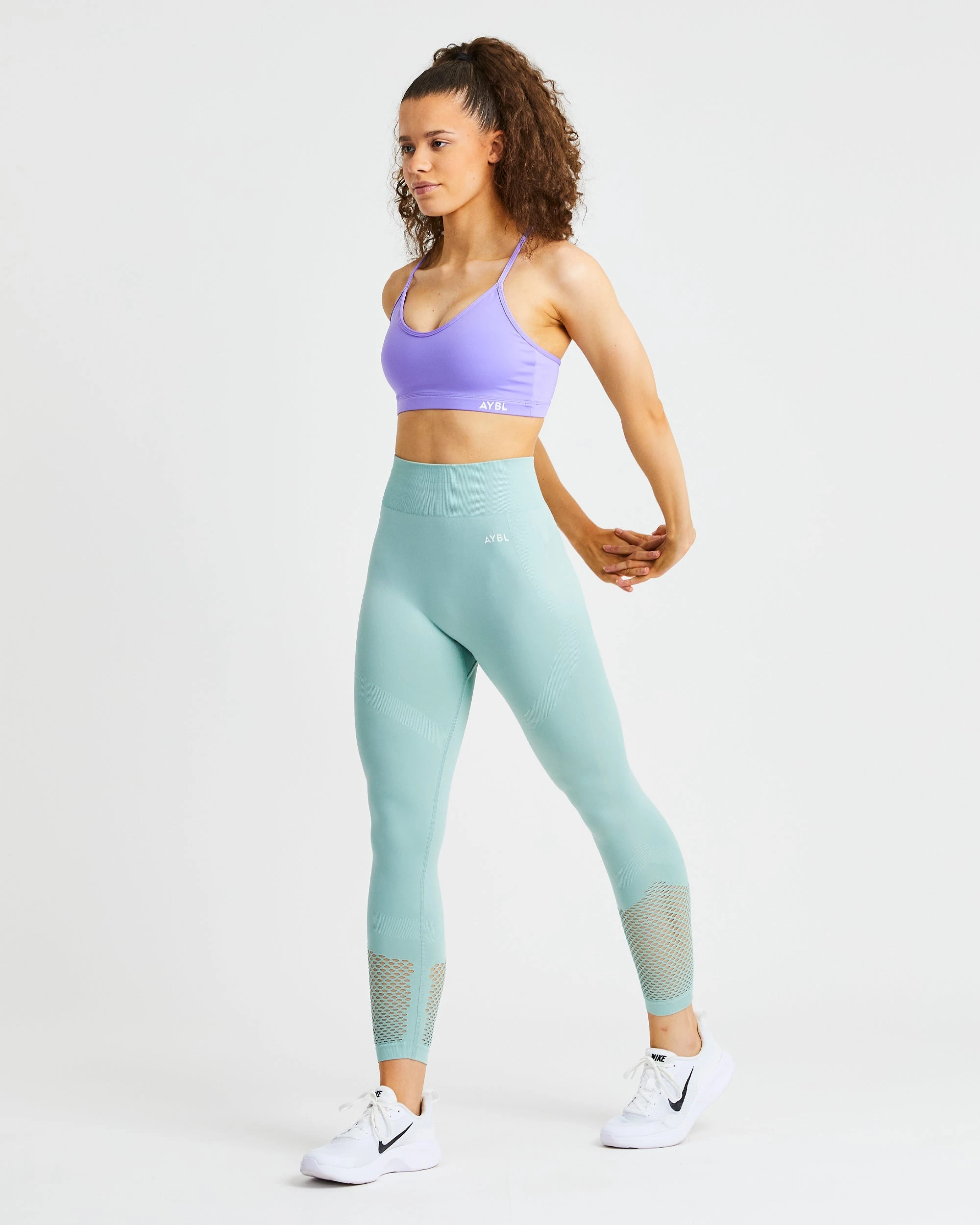 AYBL Essential V Neck Sports Bra - Purple - Image 8