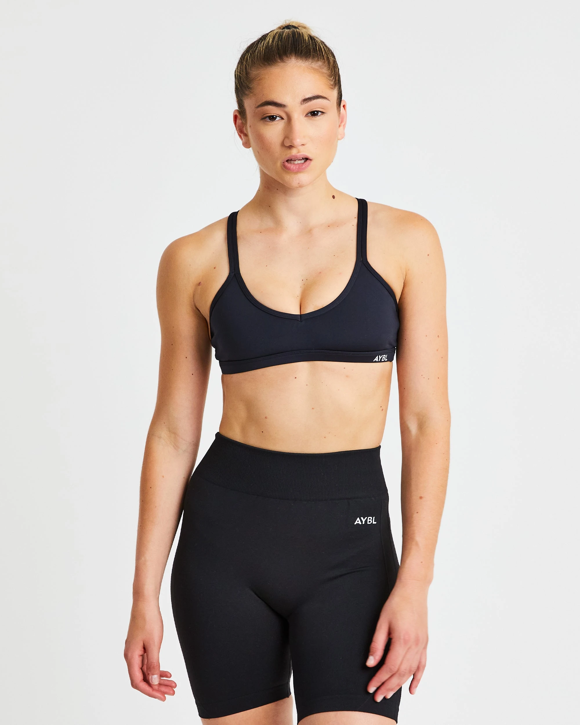 AYBL Essential Strappy Sports Bra - Black