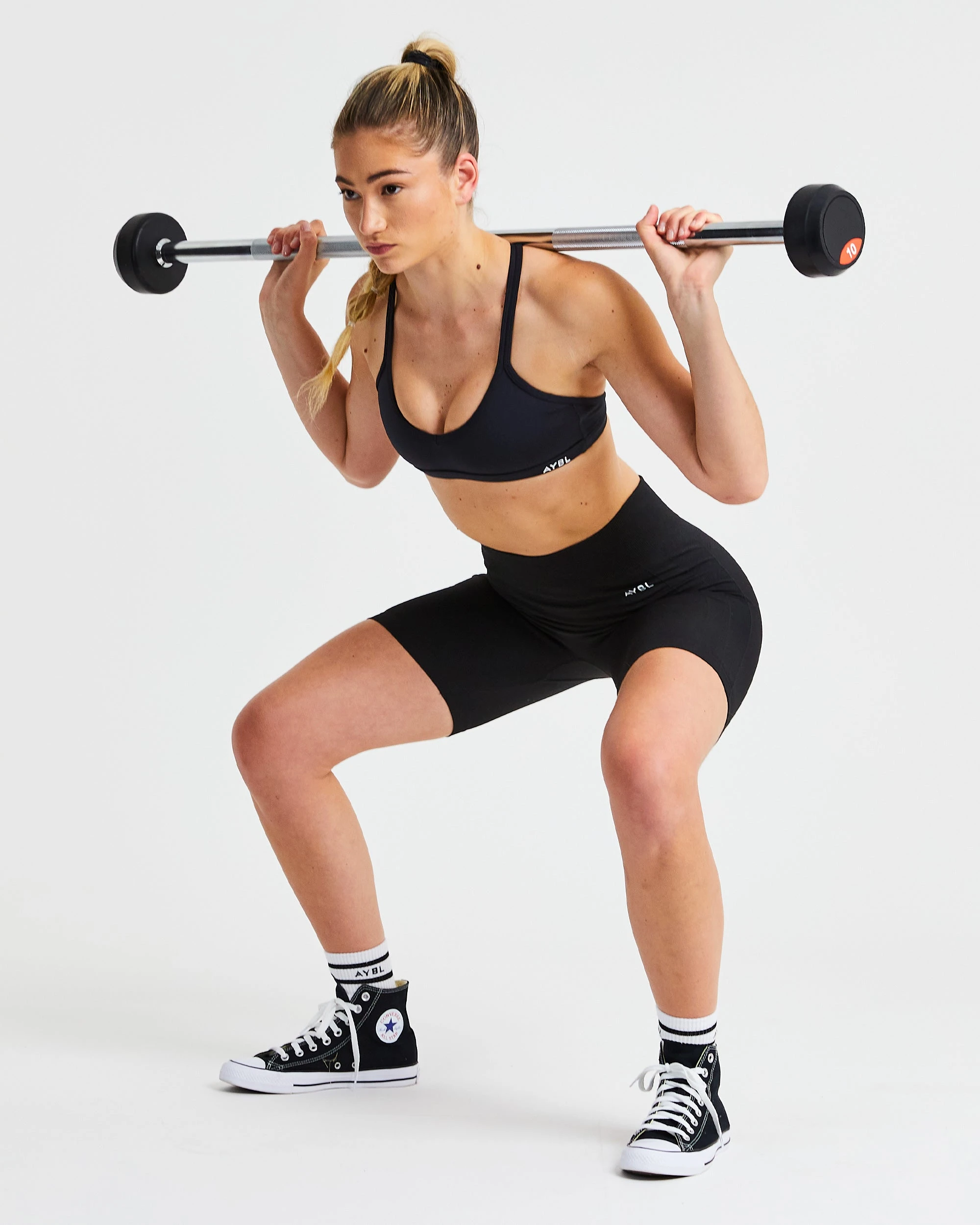 AYBL Essential Strappy Sports Bra - Black - Image 7