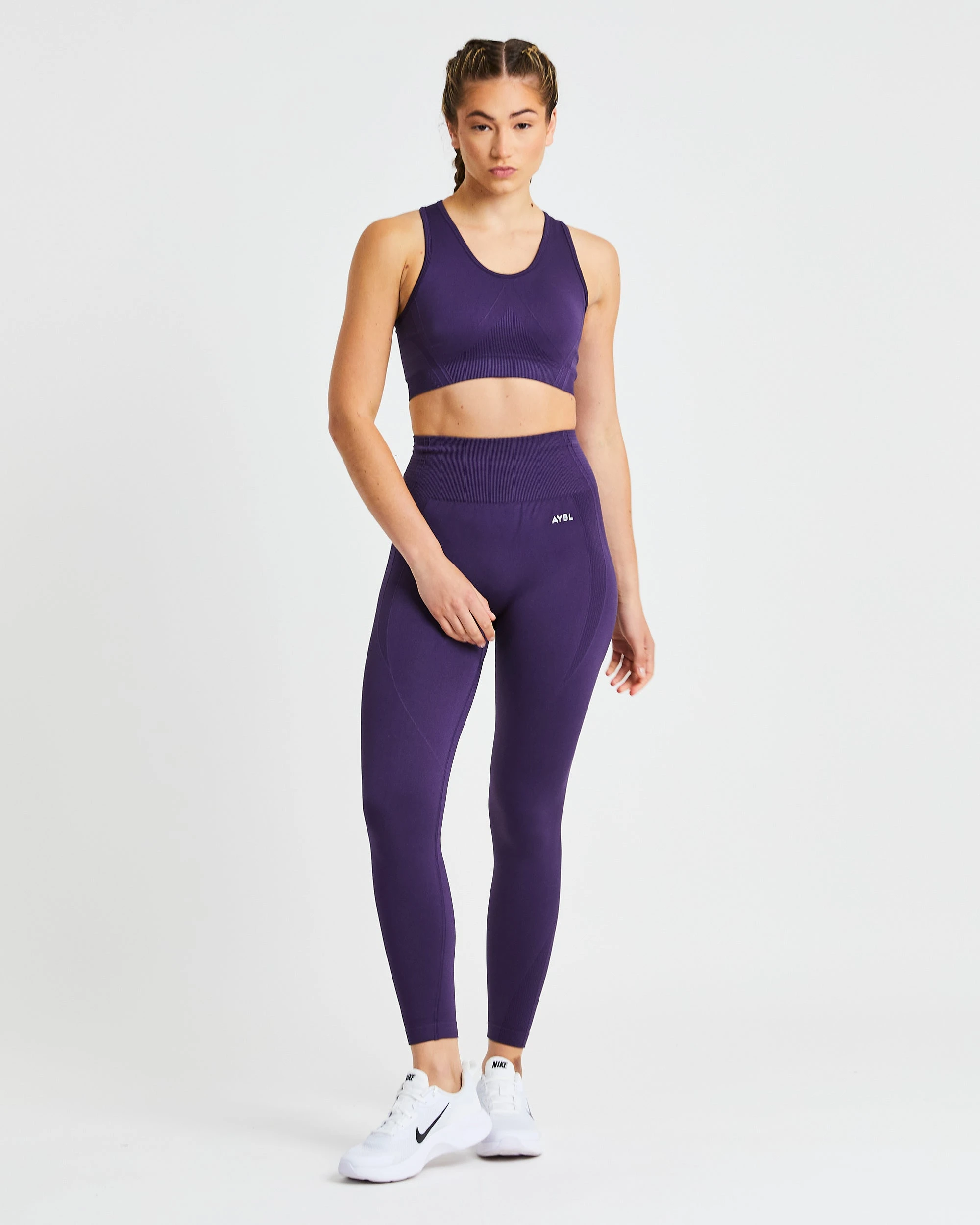 AYBL Balance V2 Seamless Sports Bra - Mulberry Purple - Image 3